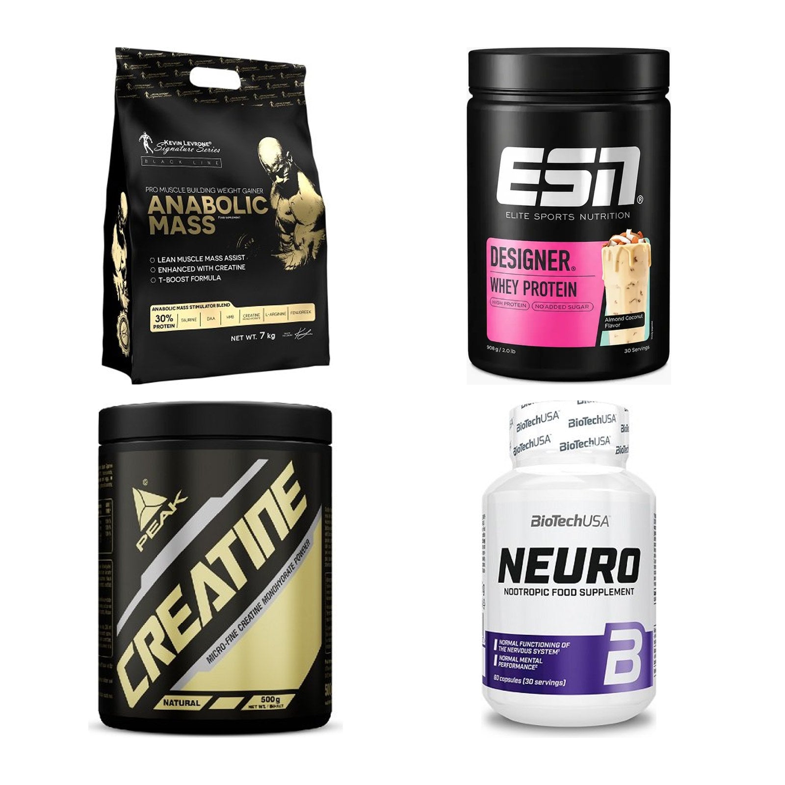 Masseaufbau für Fortgeschrittene: Kevin Levrone Anabolic + 3 weitere – alle enthaltenen Artikel