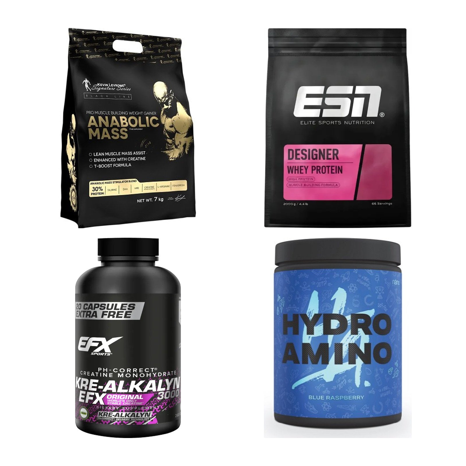 Masseaufbau für Fortgeschrittene: Kevin Levrone Anabolic + 3 weitere – alle enthaltenen Artikel
