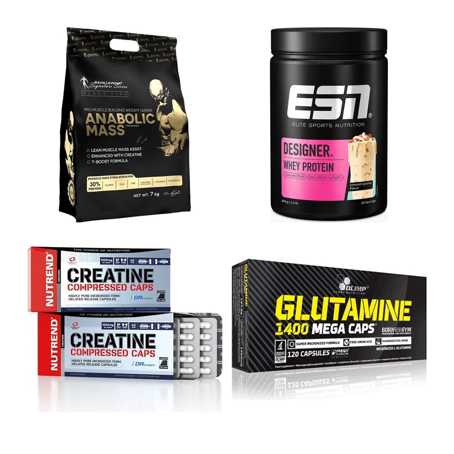 Masseaufbau für Fortgeschrittene: Kevin Levrone Anabolic + 3 weitere – alle enthaltenen Artikel
