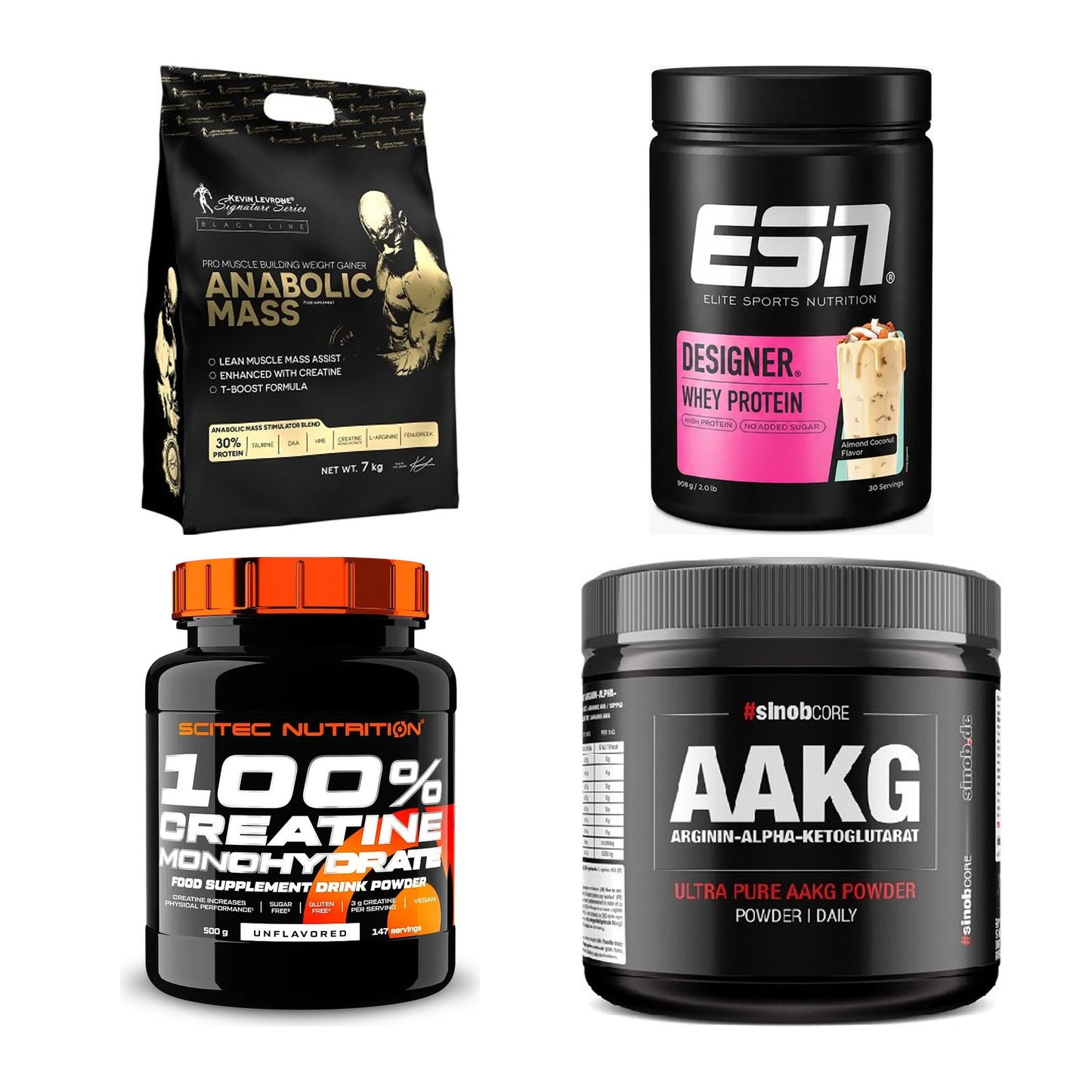 Masseaufbau für Fortgeschrittene: Kevin Levrone Anabolic + 3 weitere – alle enthaltenen Artikel