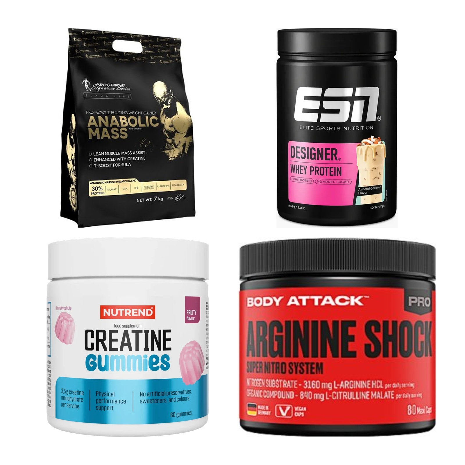 Masseaufbau für Fortgeschrittene: Kevin Levrone Anabolic + 3 weitere – alle enthaltenen Artikel