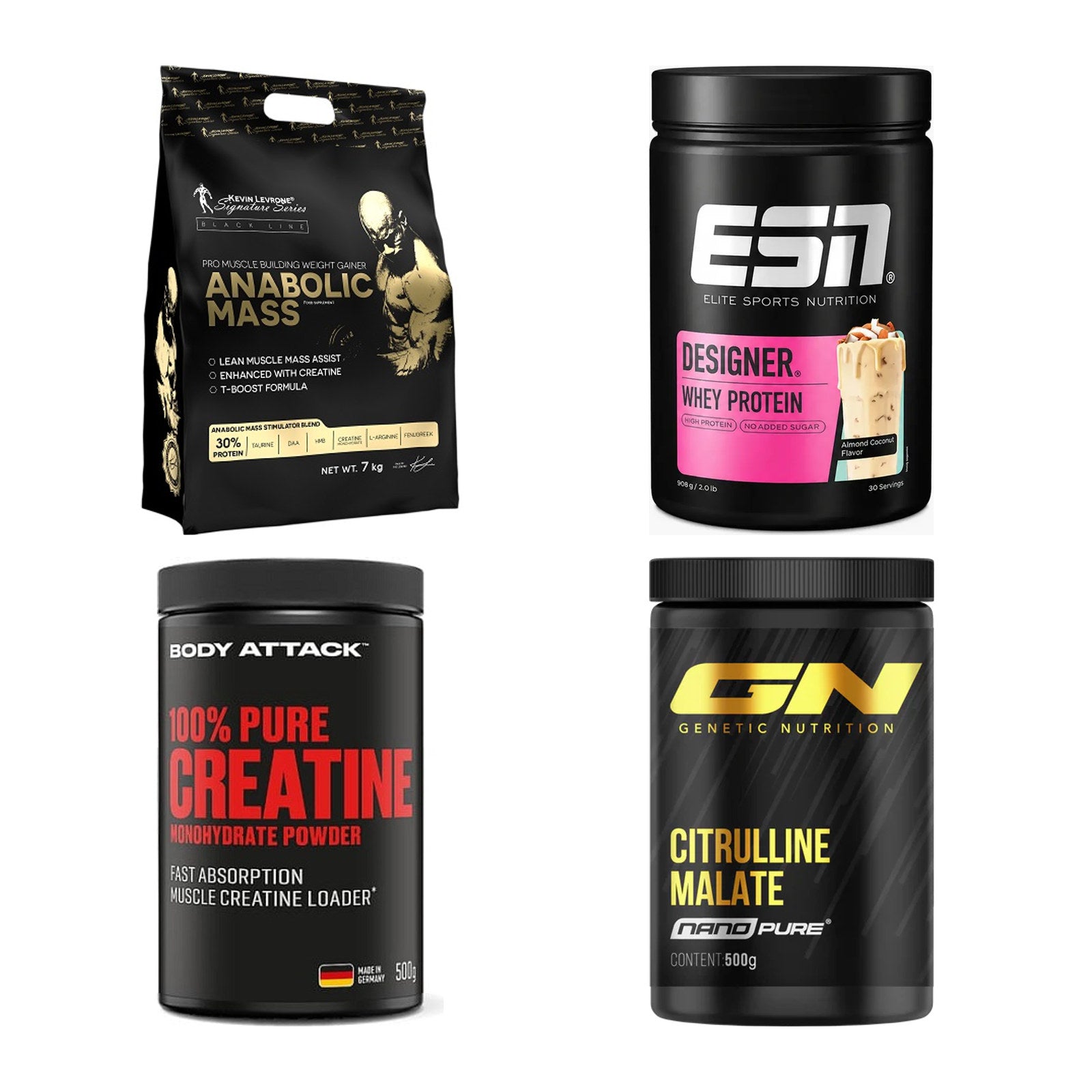 Masseaufbau für Fortgeschrittene: Kevin Levrone Anabolic + 3 weitere – alle enthaltenen Artikel