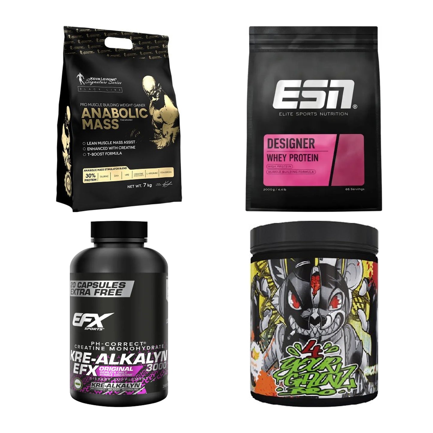 Masseaufbau für Fortgeschrittene: Kevin Levrone Anabolic + 3 weitere – alle enthaltenen Artikel