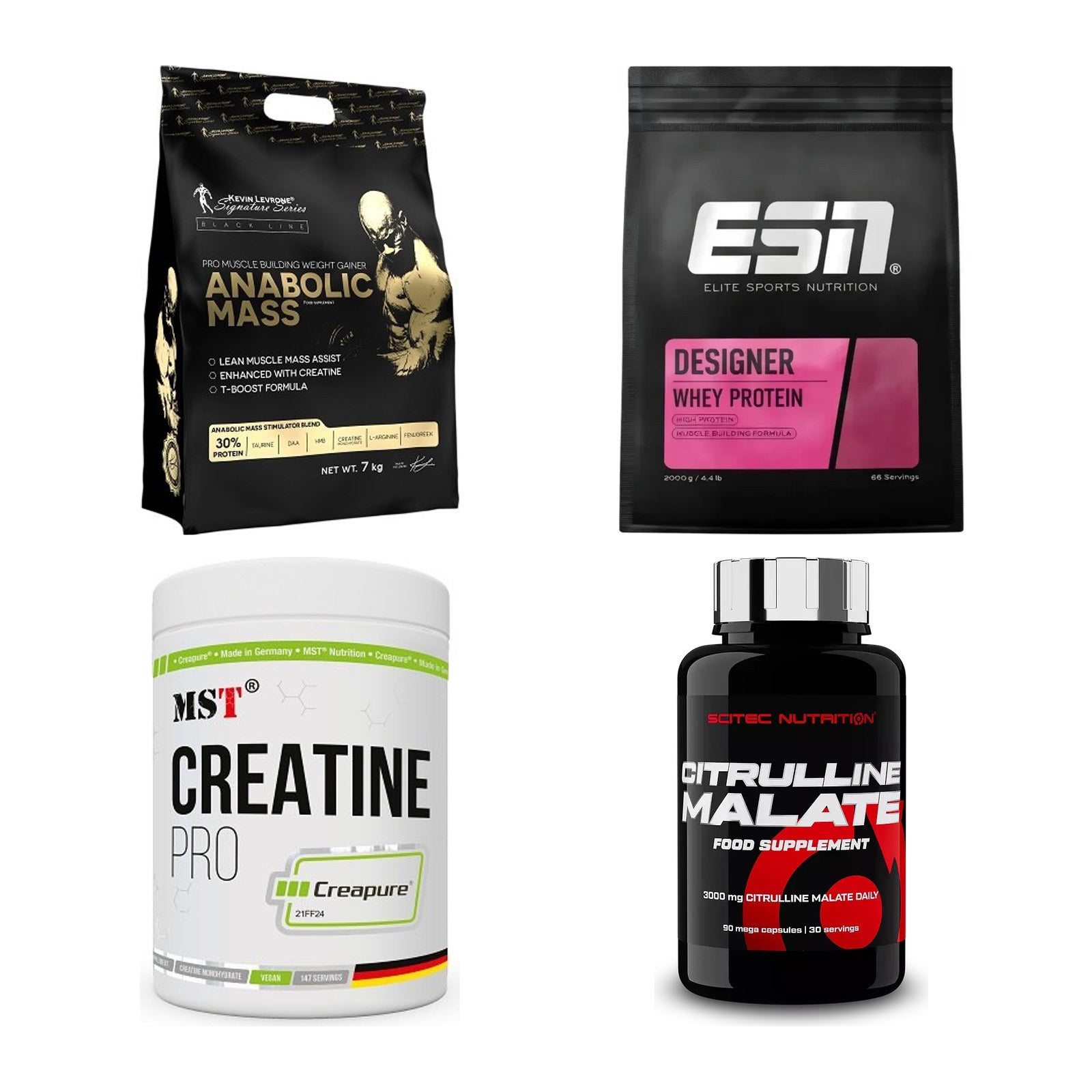 Masseaufbau für Fortgeschrittene: Kevin Levrone Anabolic + 3 weitere – alle enthaltenen Artikel