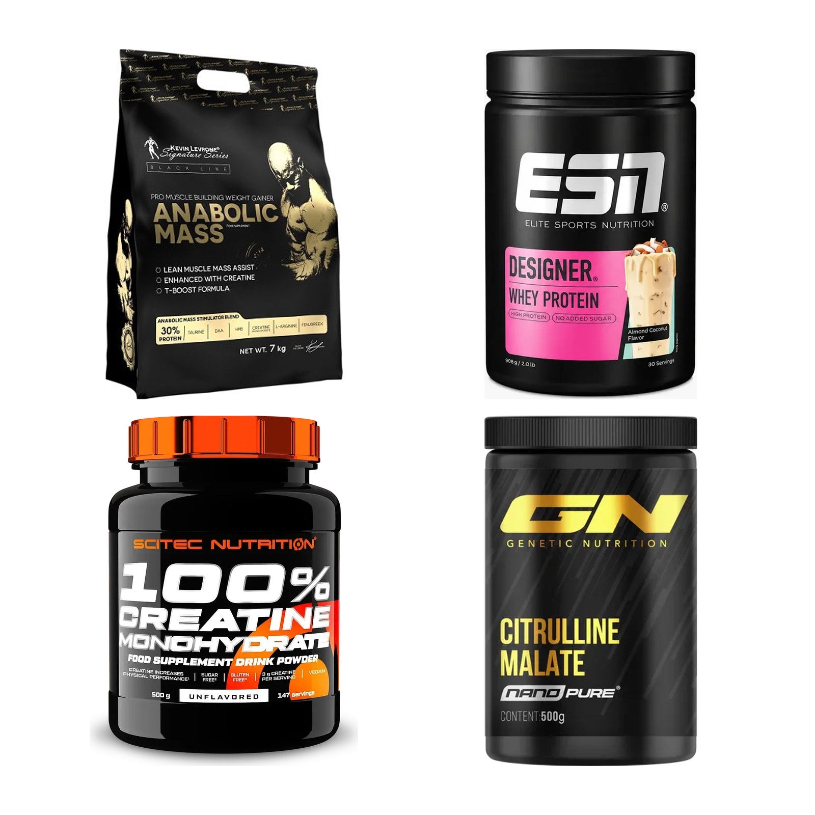 Masseaufbau für Fortgeschrittene: Kevin Levrone Anabolic + 3 weitere – alle enthaltenen Artikel