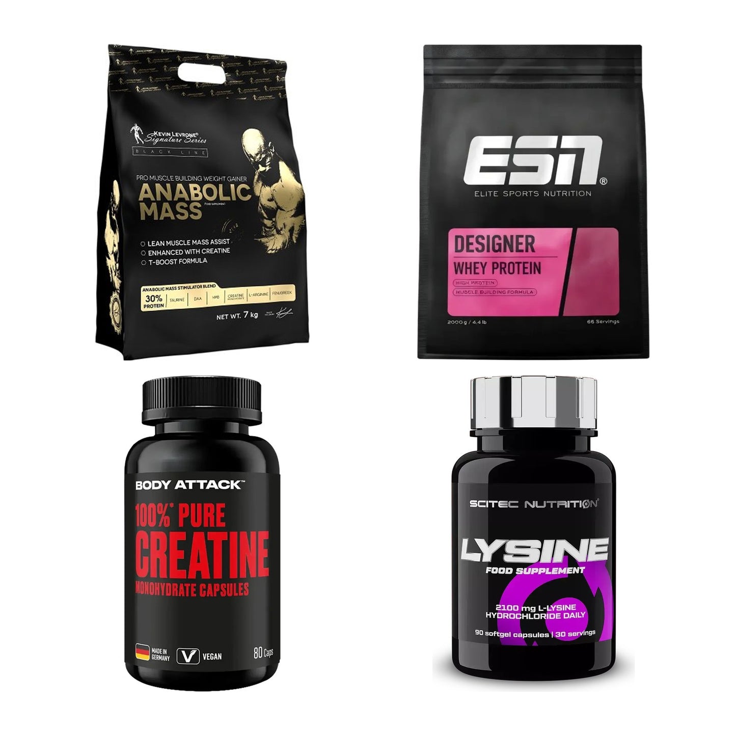Masseaufbau für Fortgeschrittene: Kevin Levrone Anabolic + 3 weitere – alle enthaltenen Artikel
