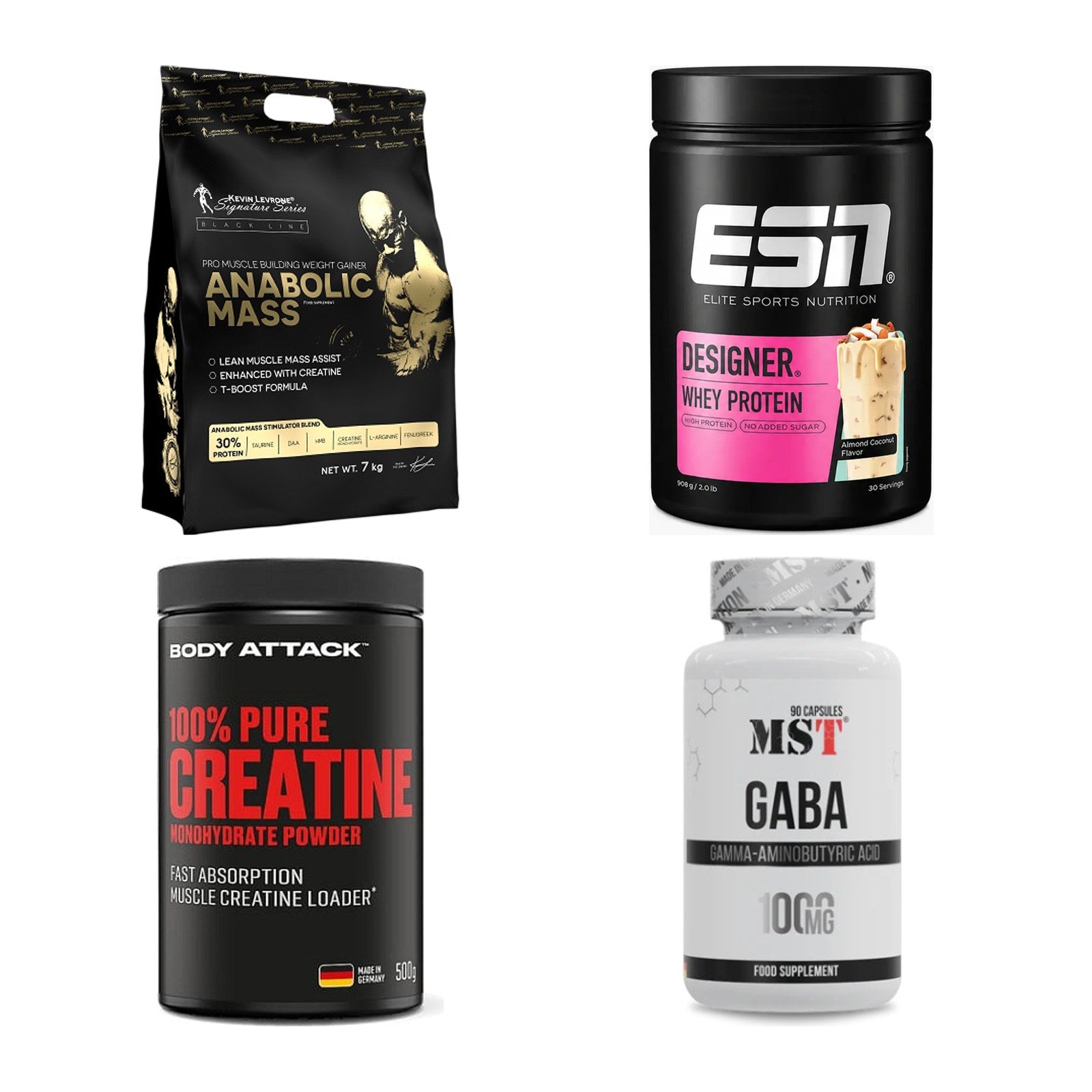 Masseaufbau für Fortgeschrittene: Kevin Levrone Anabolic + 3 weitere – alle enthaltenen Artikel