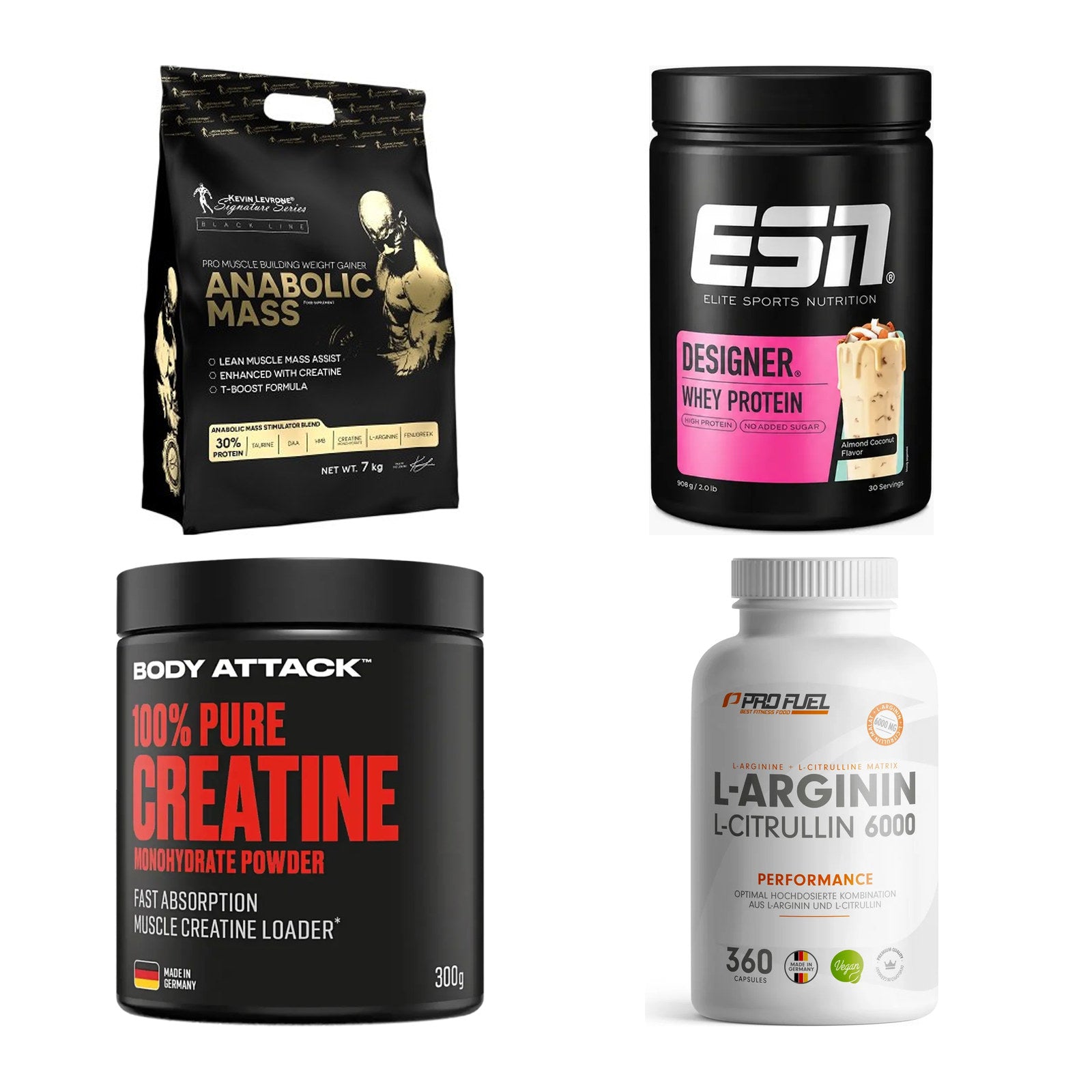 Masseaufbau für Fortgeschrittene: Kevin Levrone Anabolic + 3 weitere – alle enthaltenen Artikel