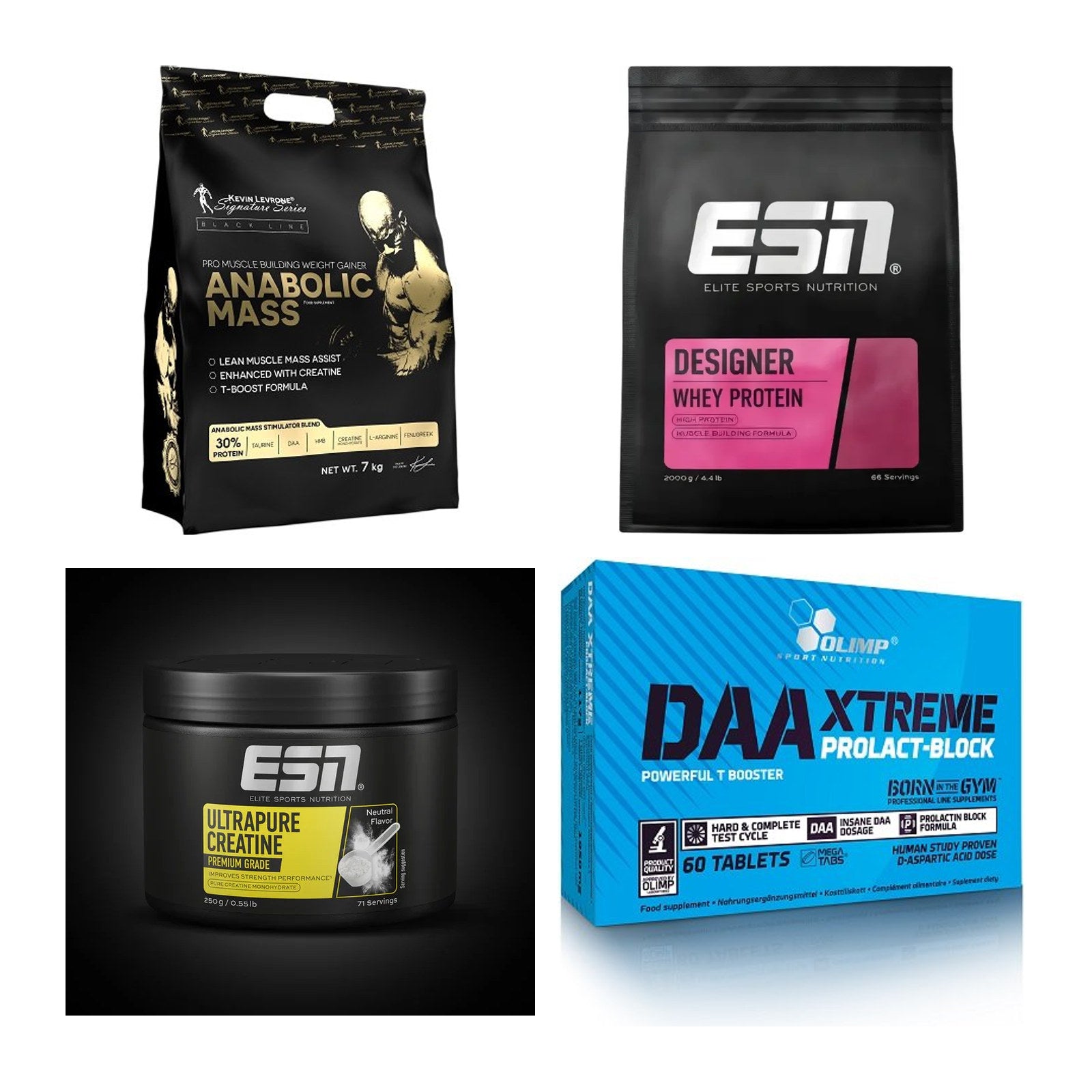 Masseaufbau für Fortgeschrittene: Kevin Levrone Anabolic + 3 weitere – alle enthaltenen Artikel