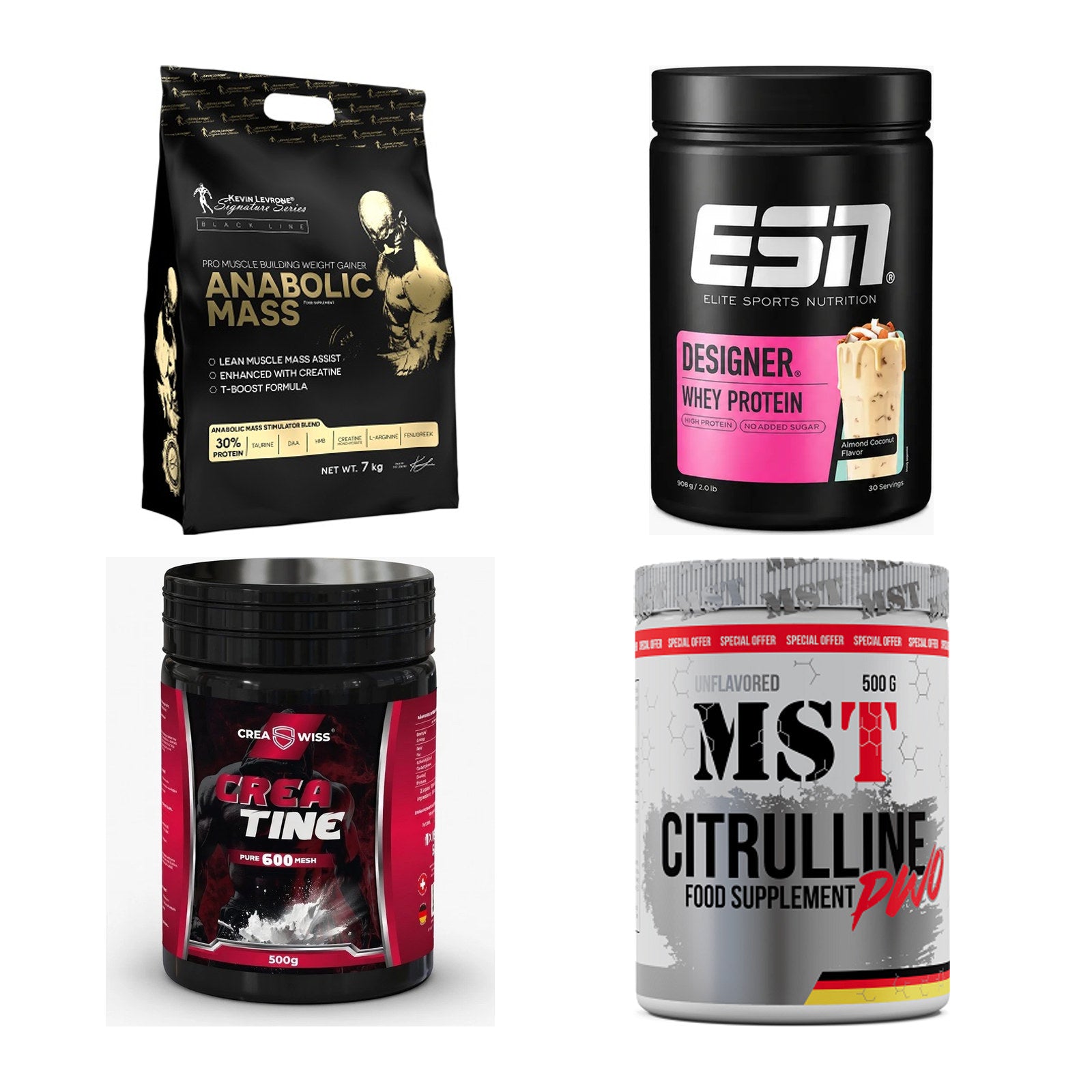 Masseaufbau für Fortgeschrittene: Kevin Levrone Anabolic + 3 weitere – alle enthaltenen Artikel