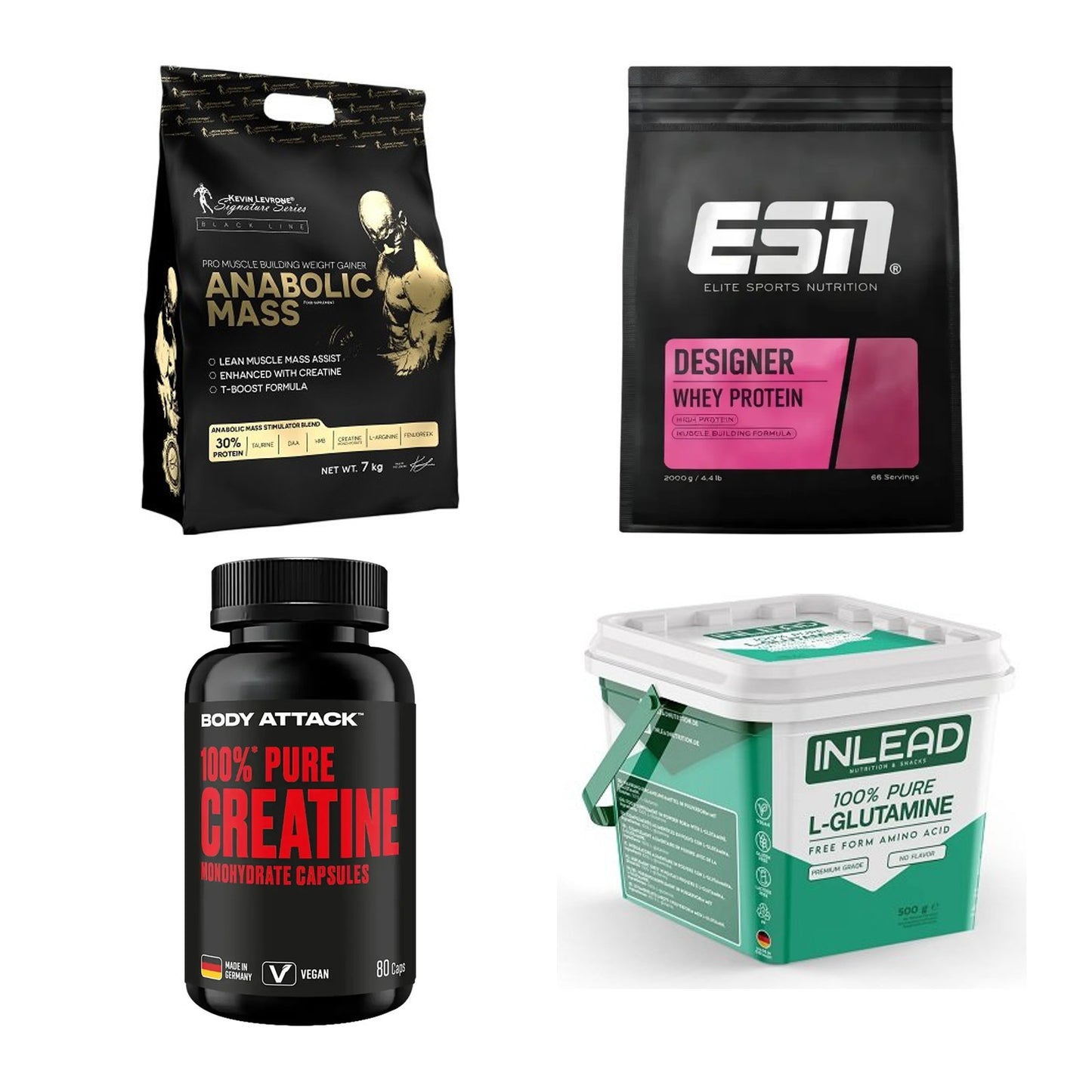 Masseaufbau für Fortgeschrittene: Kevin Levrone Anabolic + 3 weitere – alle enthaltenen Artikel