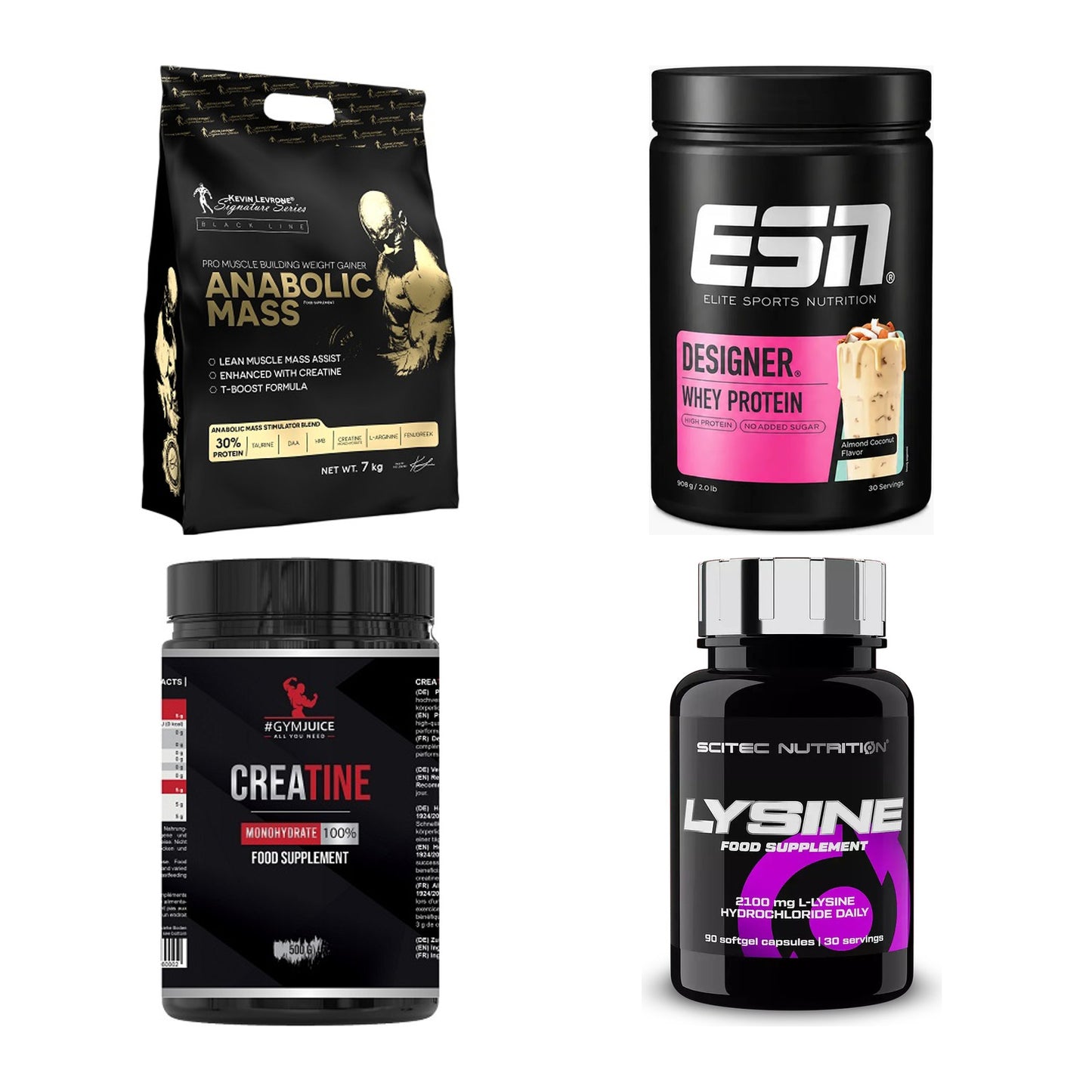 Masseaufbau für Fortgeschrittene: Kevin Levrone Anabolic + 3 weitere – alle enthaltenen Artikel