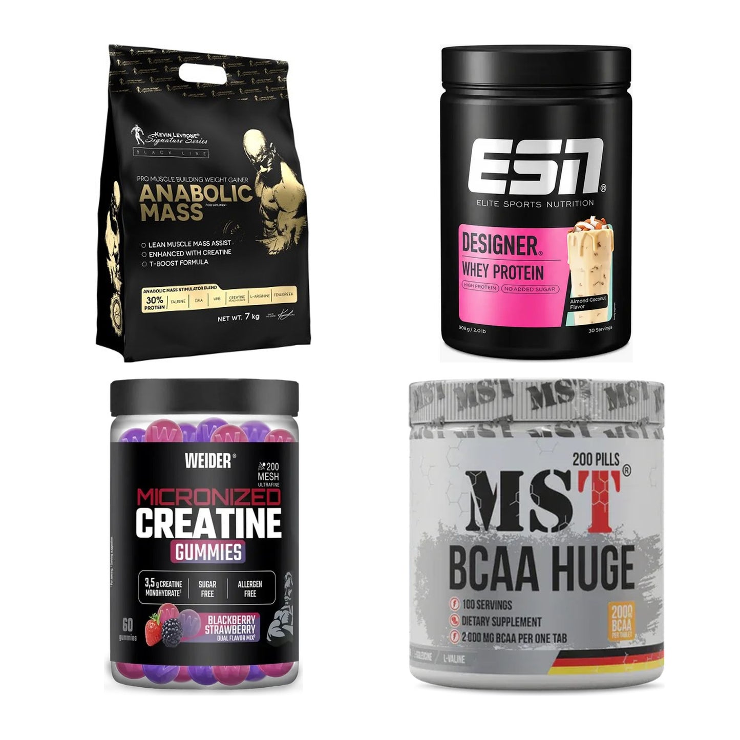 Masseaufbau für Fortgeschrittene: Kevin Levrone Anabolic + 3 weitere – alle enthaltenen Artikel