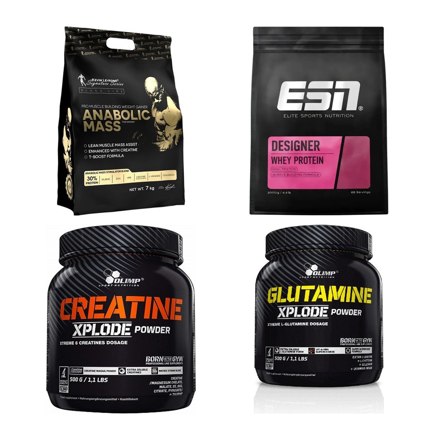 Masseaufbau für Fortgeschrittene: Kevin Levrone Anabolic + 3 weitere – alle enthaltenen Artikel