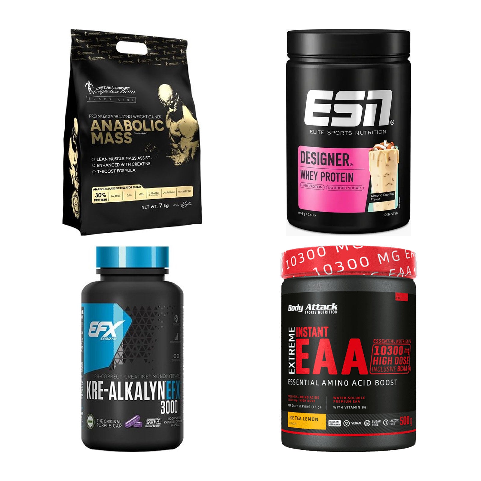 Masseaufbau für Fortgeschrittene: Kevin Levrone Anabolic + 3 weitere – alle enthaltenen Artikel