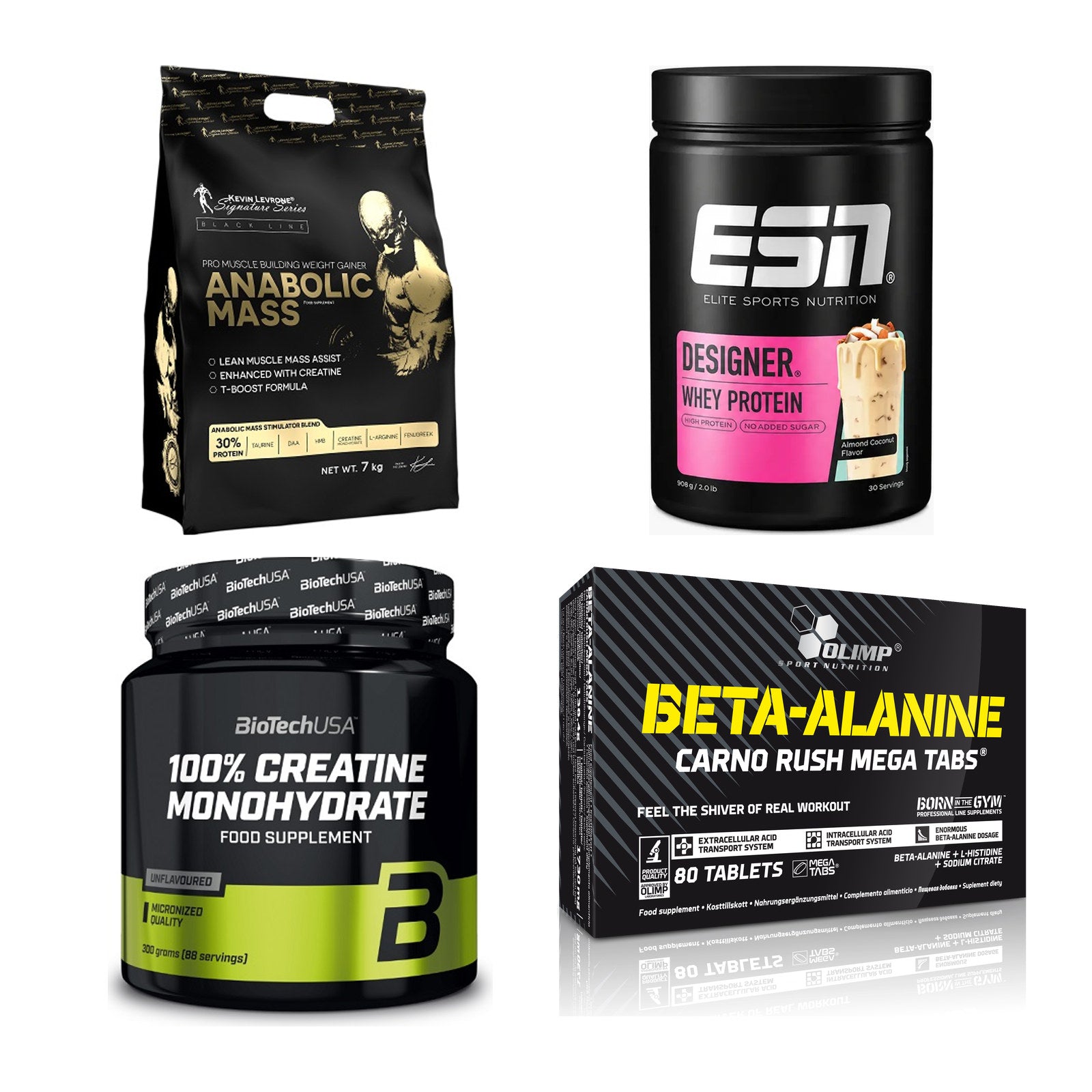 Masseaufbau für Fortgeschrittene: Kevin Levrone Anabolic + 3 weitere – alle enthaltenen Artikel