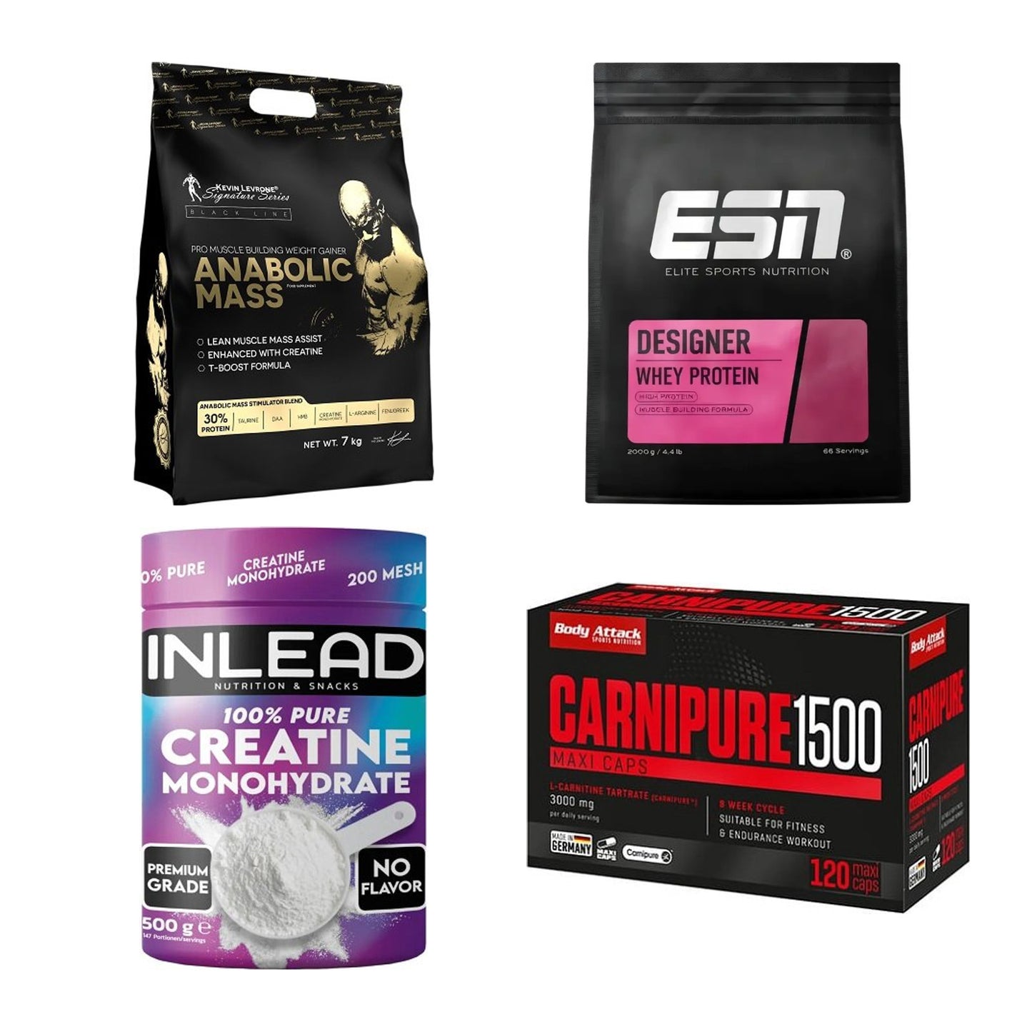 Masseaufbau für Fortgeschrittene: Kevin Levrone Anabolic + 3 weitere – alle enthaltenen Artikel