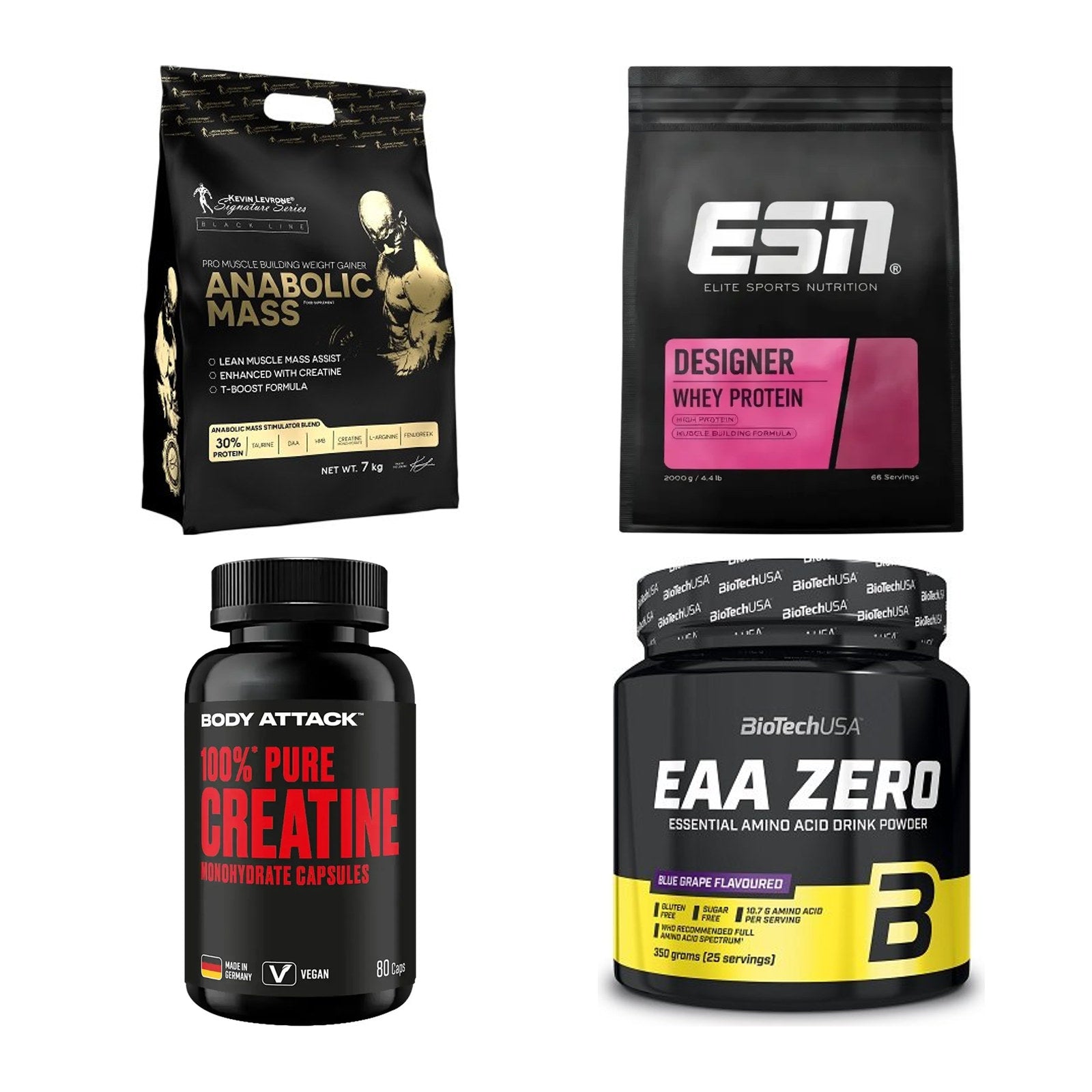 Masseaufbau für Fortgeschrittene: Kevin Levrone Anabolic + 3 weitere – alle enthaltenen Artikel