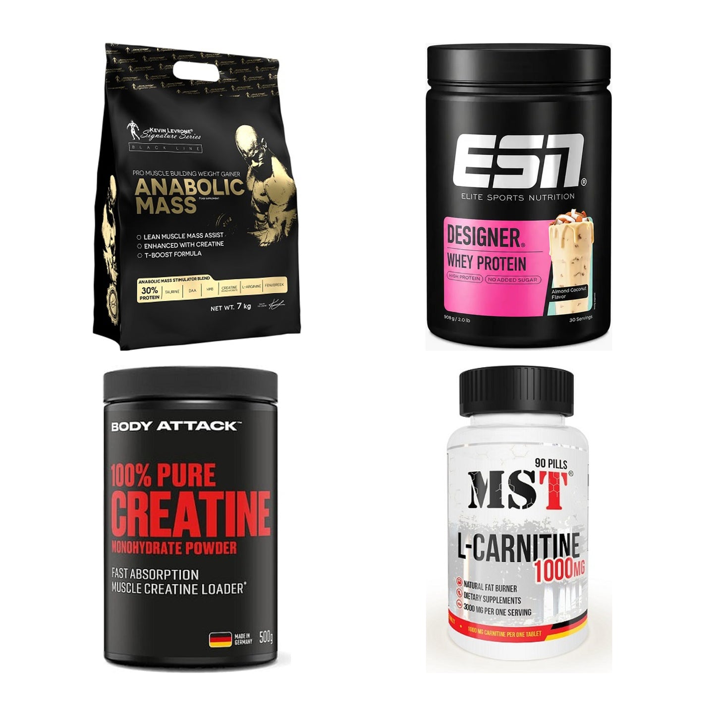 Masseaufbau für Fortgeschrittene: Kevin Levrone Anabolic + 3 weitere – alle enthaltenen Artikel