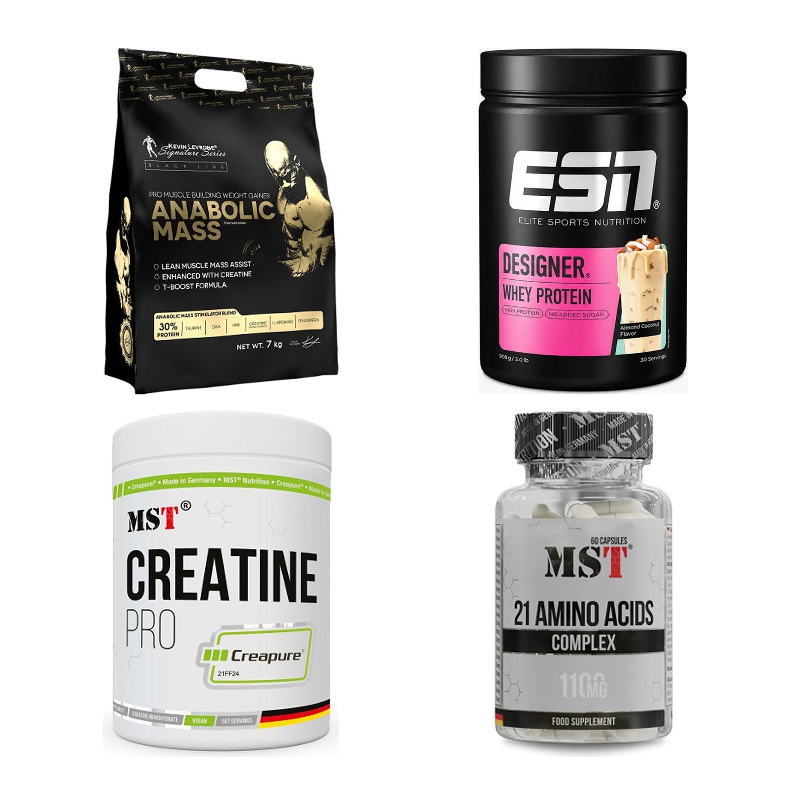 Masseaufbau für Fortgeschrittene: Kevin Levrone Anabolic + 3 weitere – alle enthaltenen Artikel