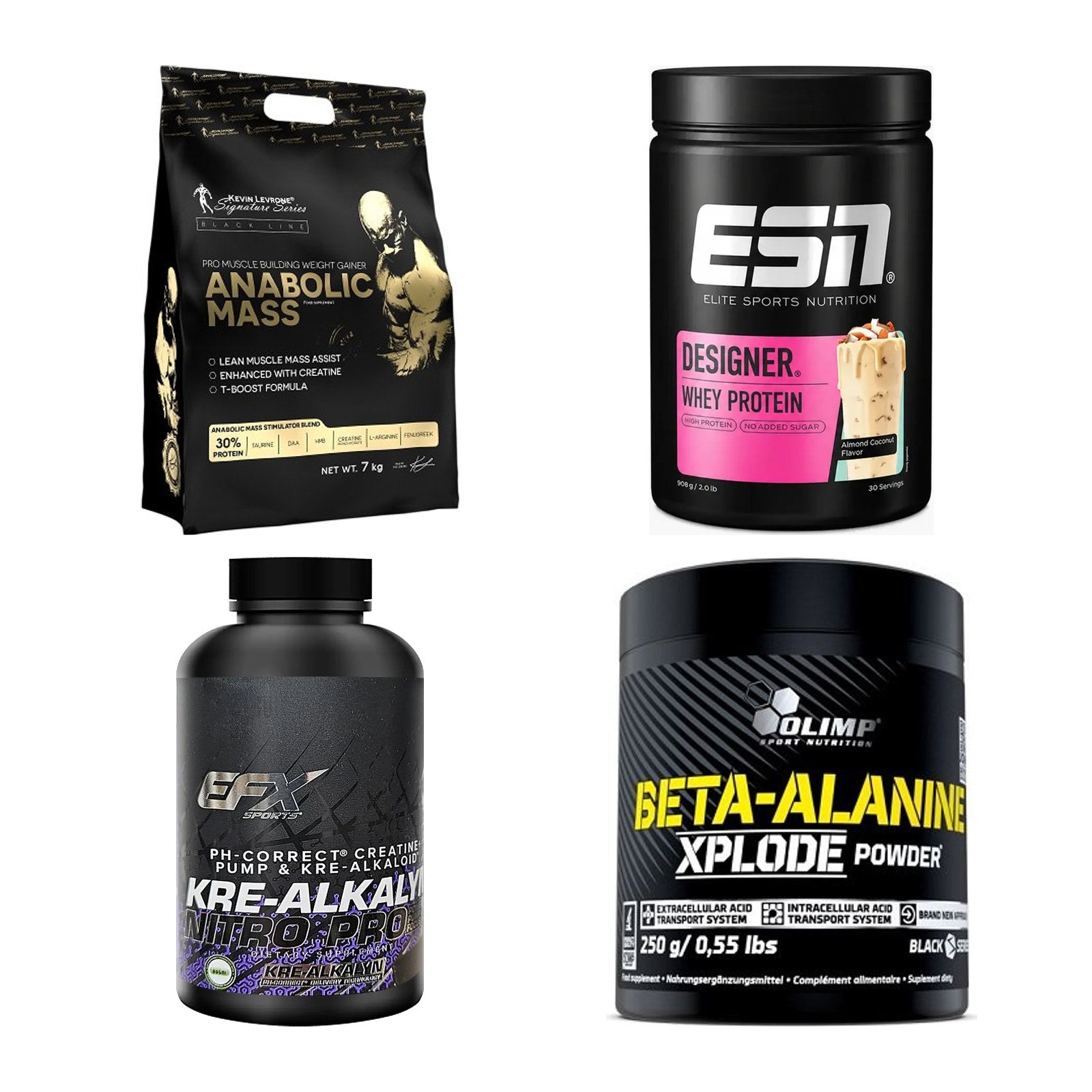 Masseaufbau für Fortgeschrittene: Kevin Levrone Anabolic + 3 weitere – alle enthaltenen Artikel