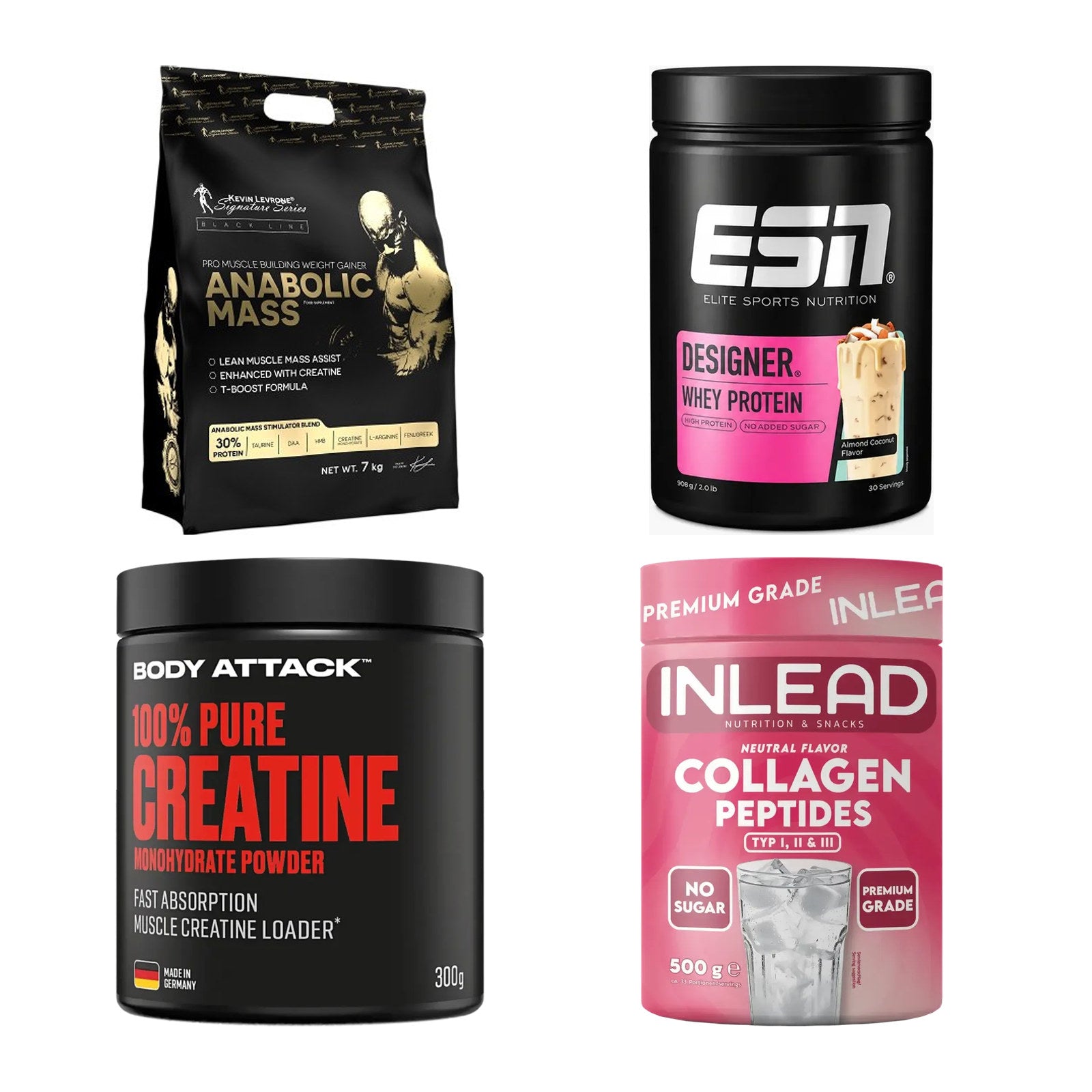 Masseaufbau für Fortgeschrittene: Kevin Levrone Anabolic + 3 weitere – alle enthaltenen Artikel