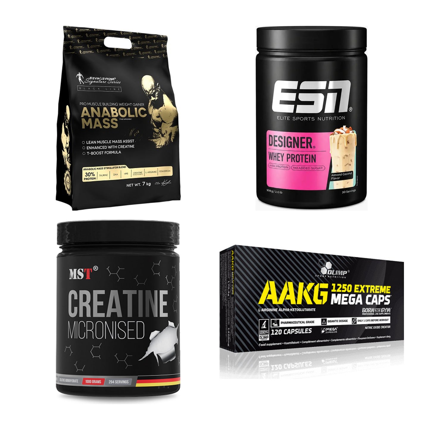 Masseaufbau für Fortgeschrittene: Kevin Levrone Anabolic + 3 weitere – alle enthaltenen Artikel