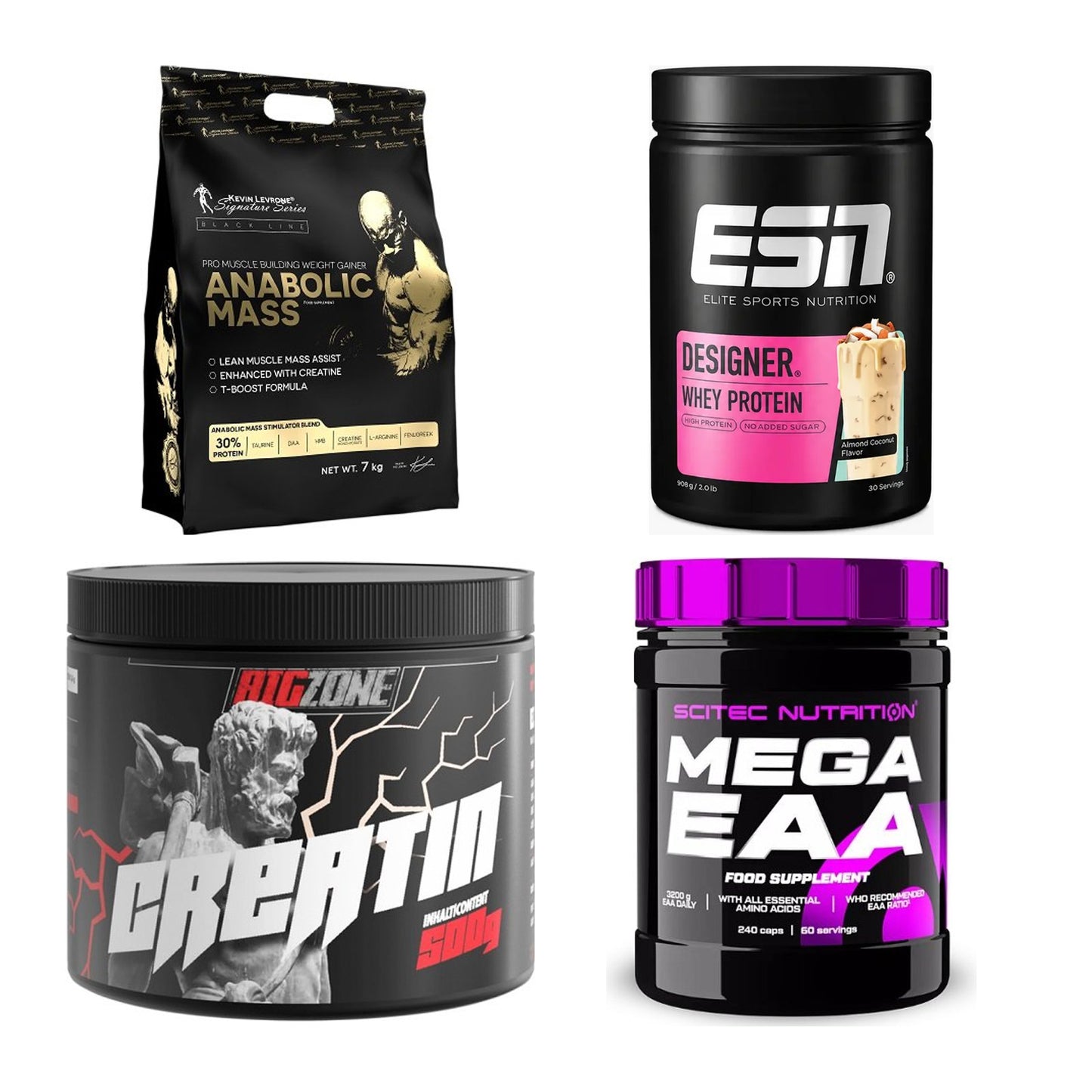Masseaufbau für Fortgeschrittene: Kevin Levrone Anabolic + 3 weitere – alle enthaltenen Artikel