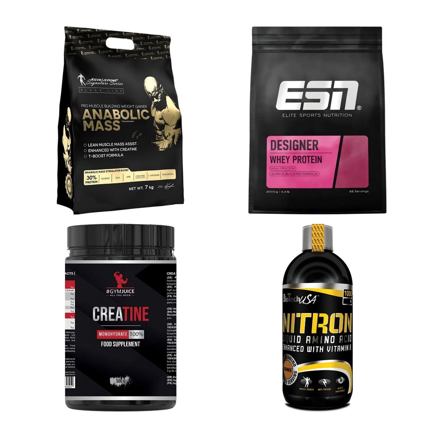 Masseaufbau für Fortgeschrittene: Kevin Levrone Anabolic + 3 weitere – alle enthaltenen Artikel