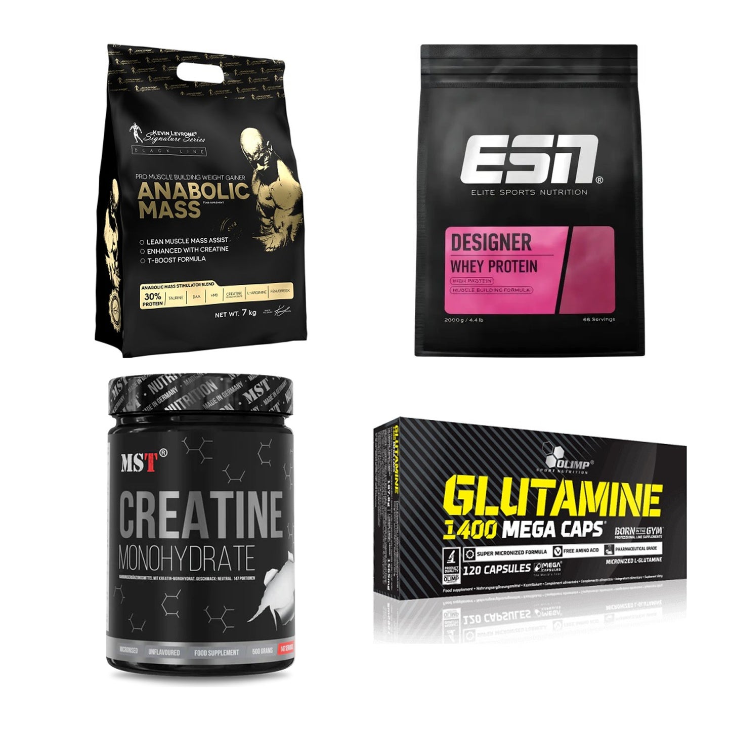 Masseaufbau für Fortgeschrittene: Kevin Levrone Anabolic + 3 weitere – alle enthaltenen Artikel