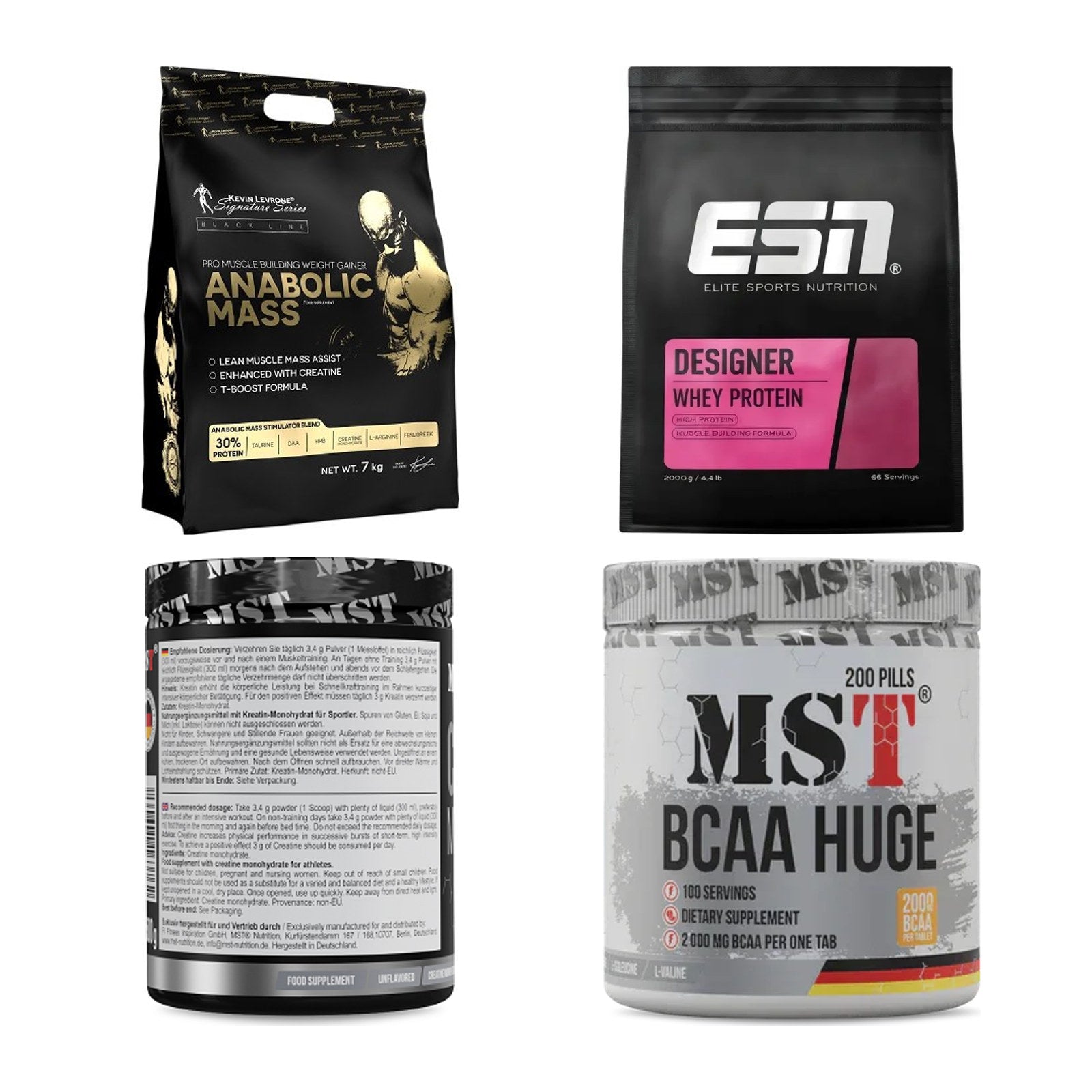 Masseaufbau für Fortgeschrittene: Kevin Levrone Anabolic + 3 weitere – alle enthaltenen Artikel