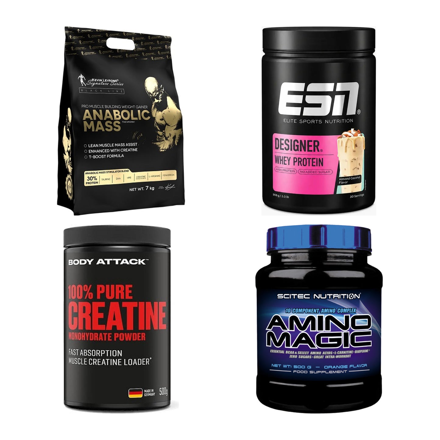Masseaufbau für Fortgeschrittene: Kevin Levrone Anabolic + 3 weitere – alle enthaltenen Artikel