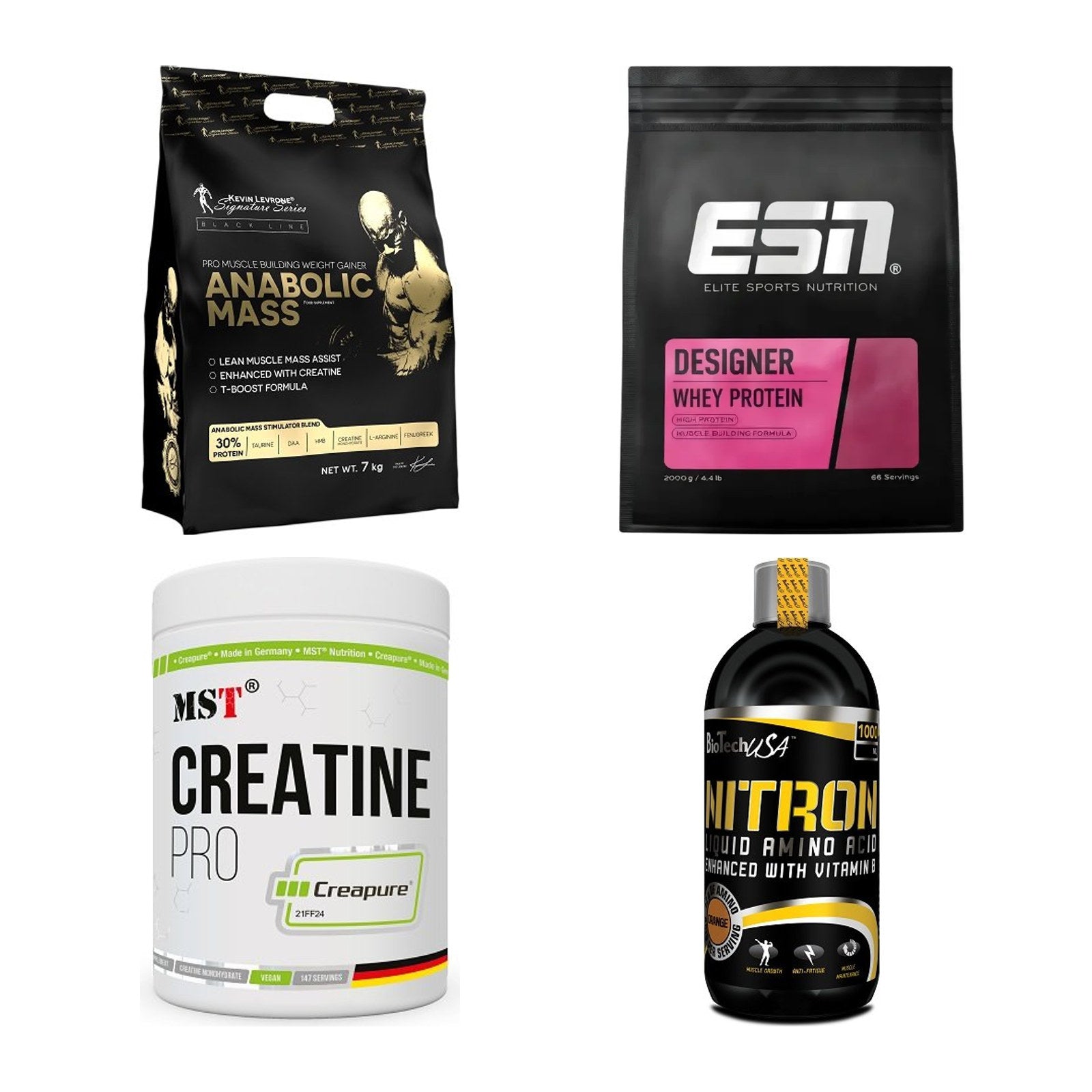 Masseaufbau für Fortgeschrittene: Kevin Levrone Anabolic + 3 weitere – alle enthaltenen Artikel