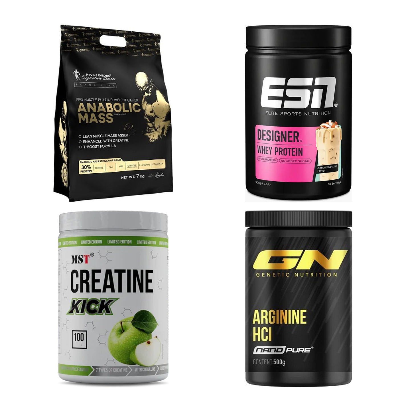 Masseaufbau für Fortgeschrittene: Kevin Levrone Anabolic + 3 weitere – alle enthaltenen Artikel