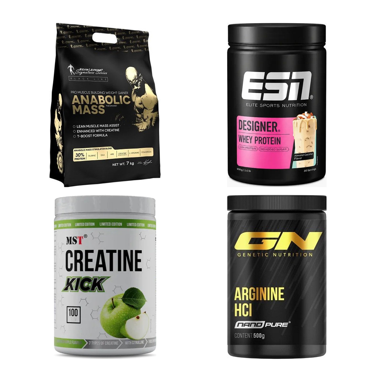 Masseaufbau für Fortgeschrittene: Kevin Levrone Anabolic + 3 weitere – alle enthaltenen Artikel