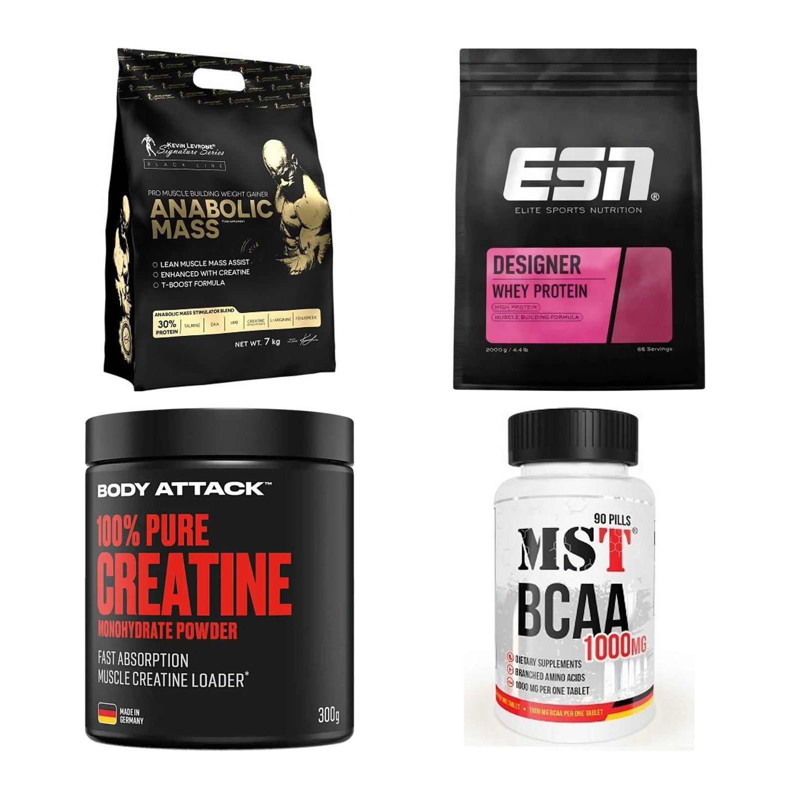 Masseaufbau für Fortgeschrittene: Kevin Levrone Anabolic + 3 weitere – alle enthaltenen Artikel
