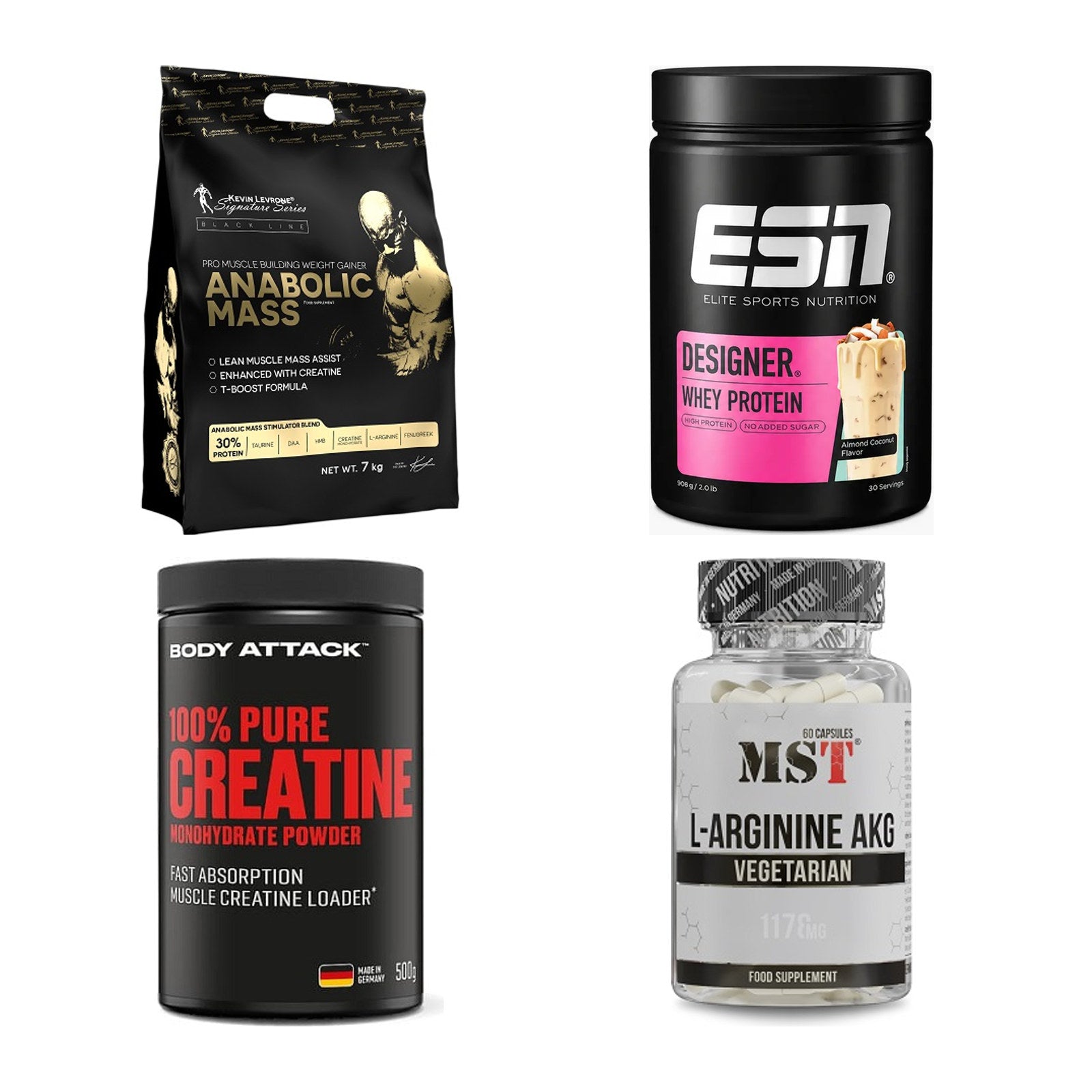 Masseaufbau für Fortgeschrittene: Kevin Levrone Anabolic + 3 weitere – alle enthaltenen Artikel