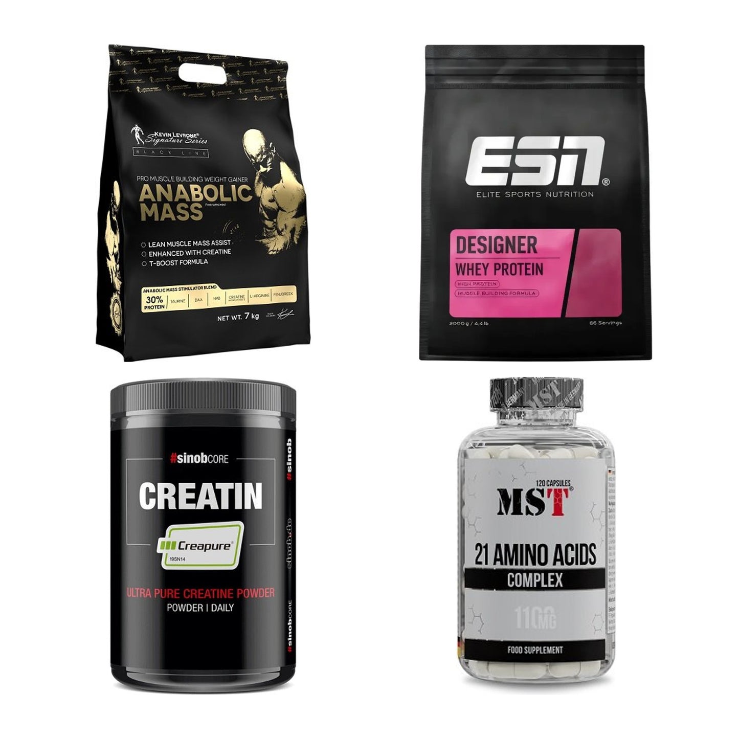 Masseaufbau für Fortgeschrittene: Kevin Levrone Anabolic + 3 weitere – alle enthaltenen Artikel