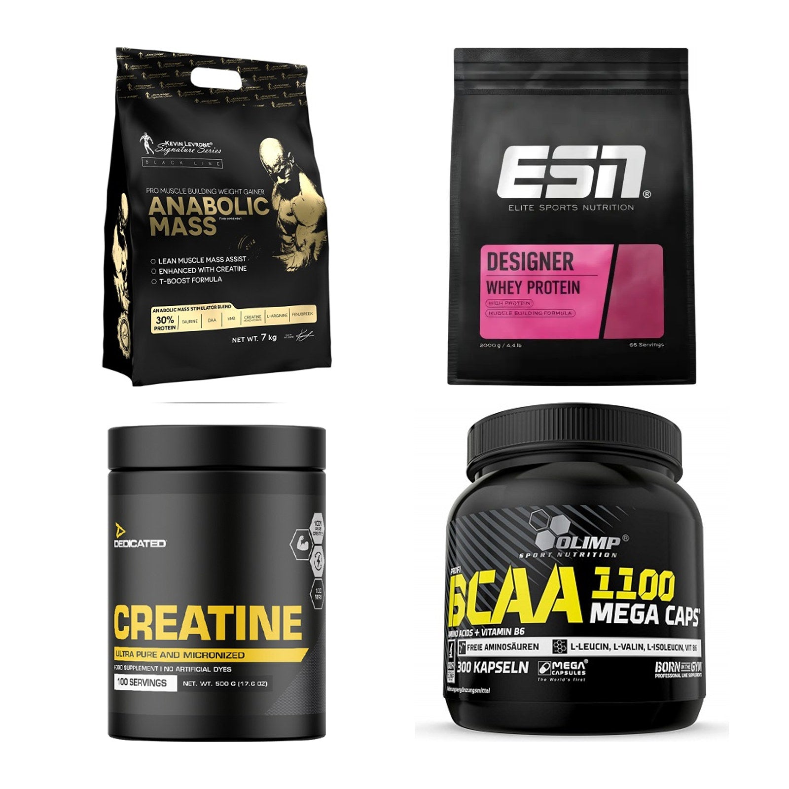 Masseaufbau für Fortgeschrittene: Kevin Levrone Anabolic + 3 weitere – alle enthaltenen Artikel