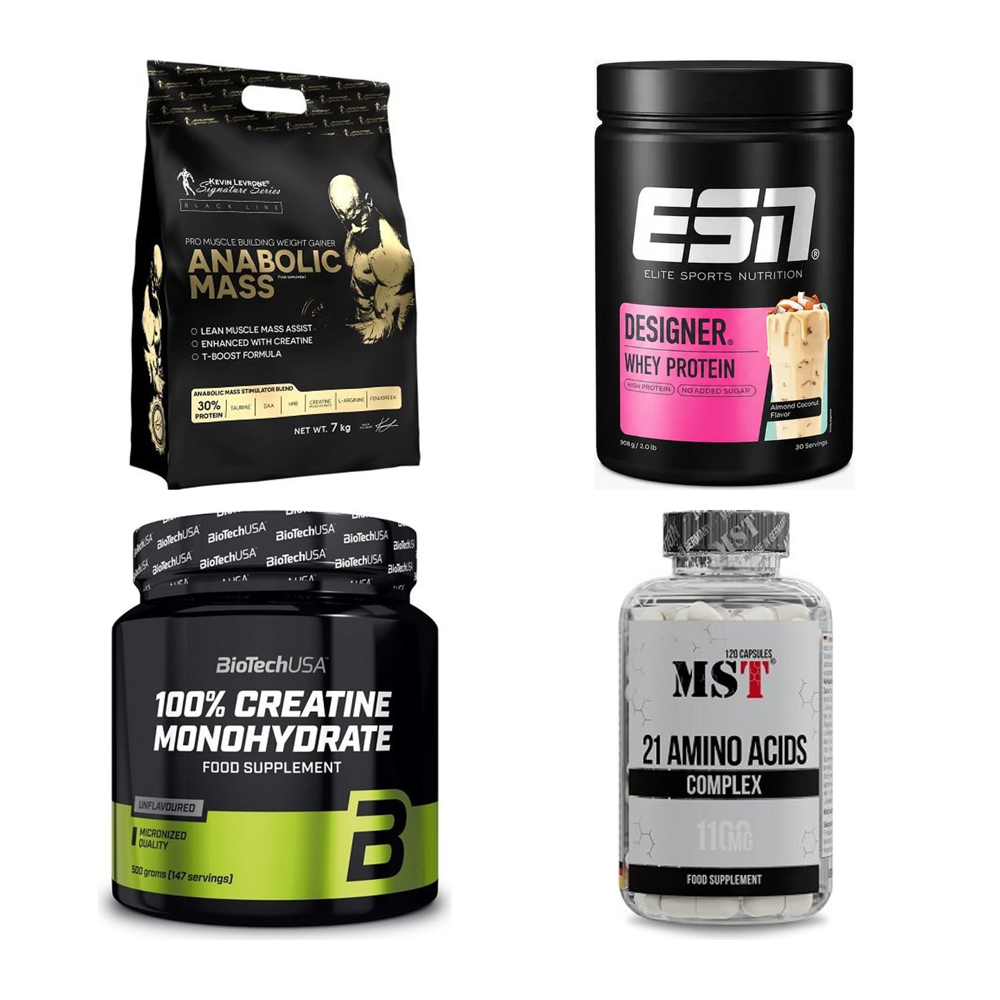 Masseaufbau für Fortgeschrittene: Kevin Levrone Anabolic + 3 weitere – alle enthaltenen Artikel