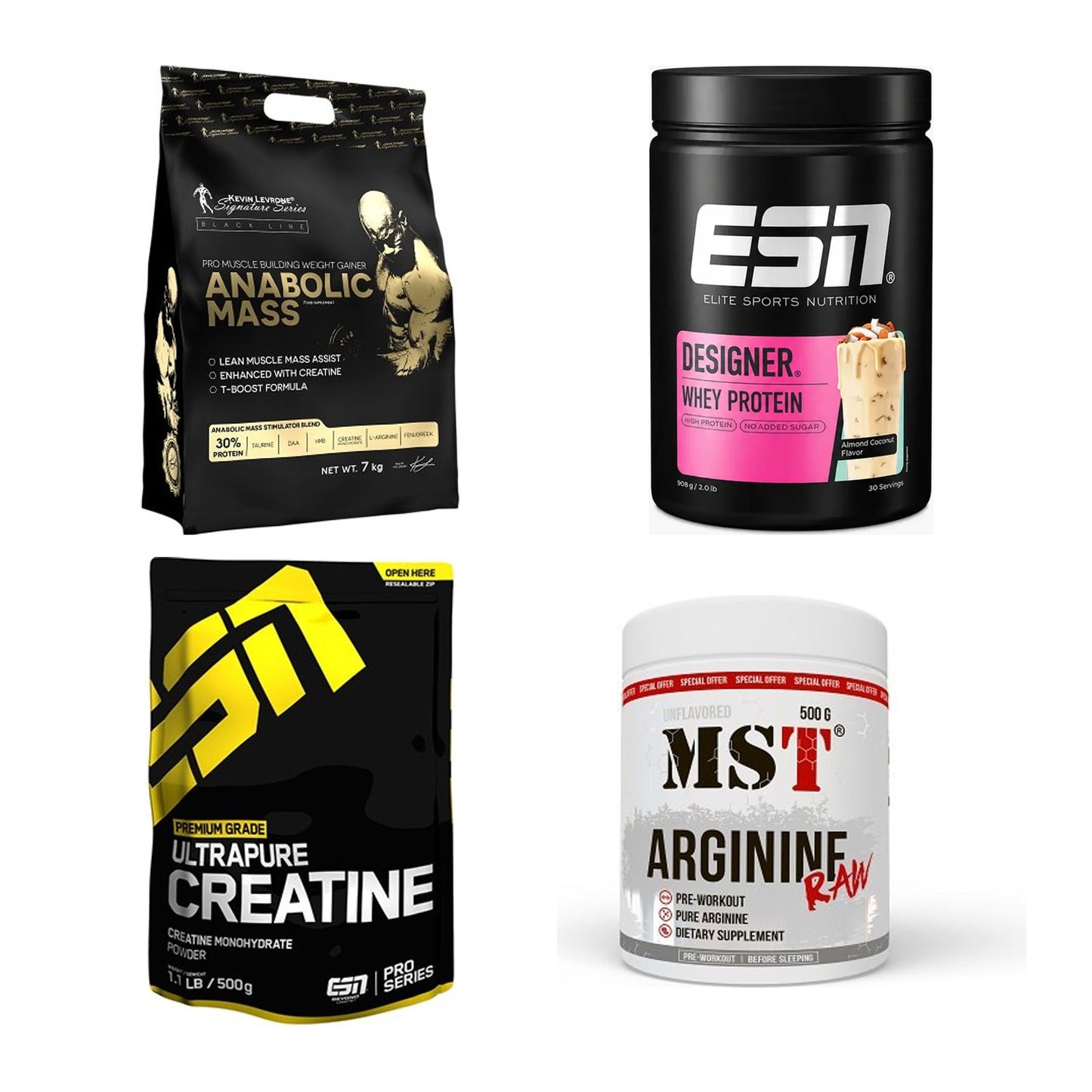 Masseaufbau für Fortgeschrittene: Kevin Levrone Anabolic + 3 weitere – alle enthaltenen Artikel