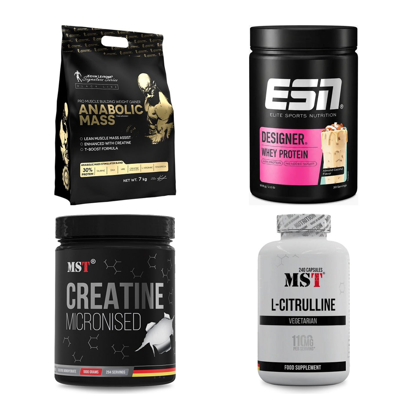 Masseaufbau für Fortgeschrittene: Kevin Levrone Anabolic + 3 weitere – alle enthaltenen Artikel