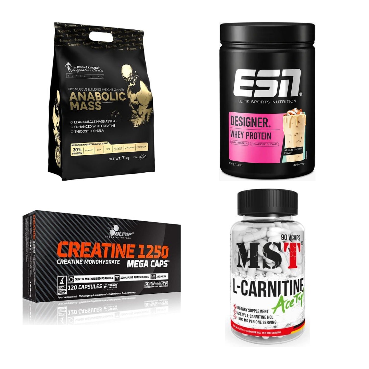 Masseaufbau für Fortgeschrittene: Kevin Levrone Anabolic + 3 weitere – alle enthaltenen Artikel