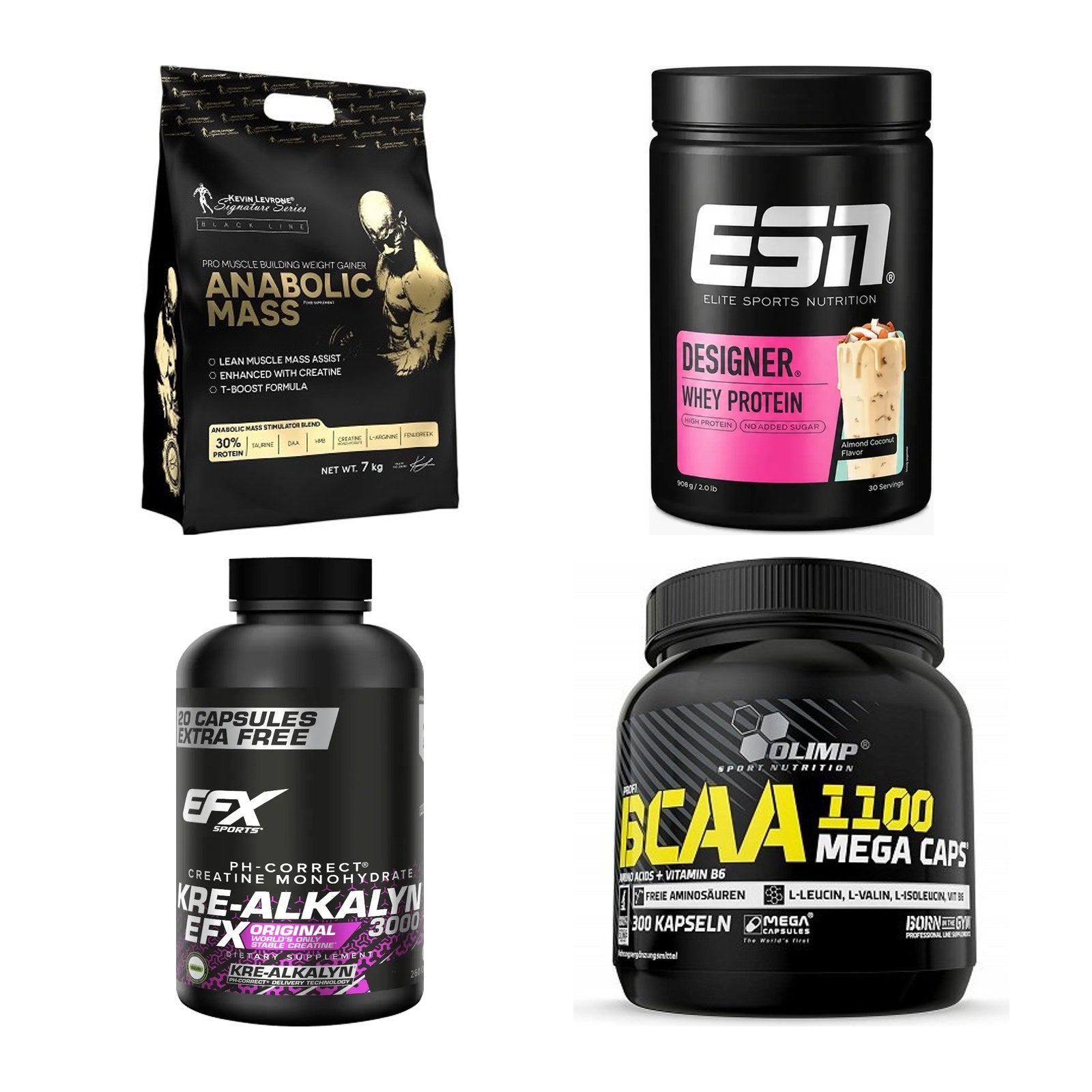 Masseaufbau für Fortgeschrittene: Kevin Levrone Anabolic + 3 weitere – alle enthaltenen Artikel