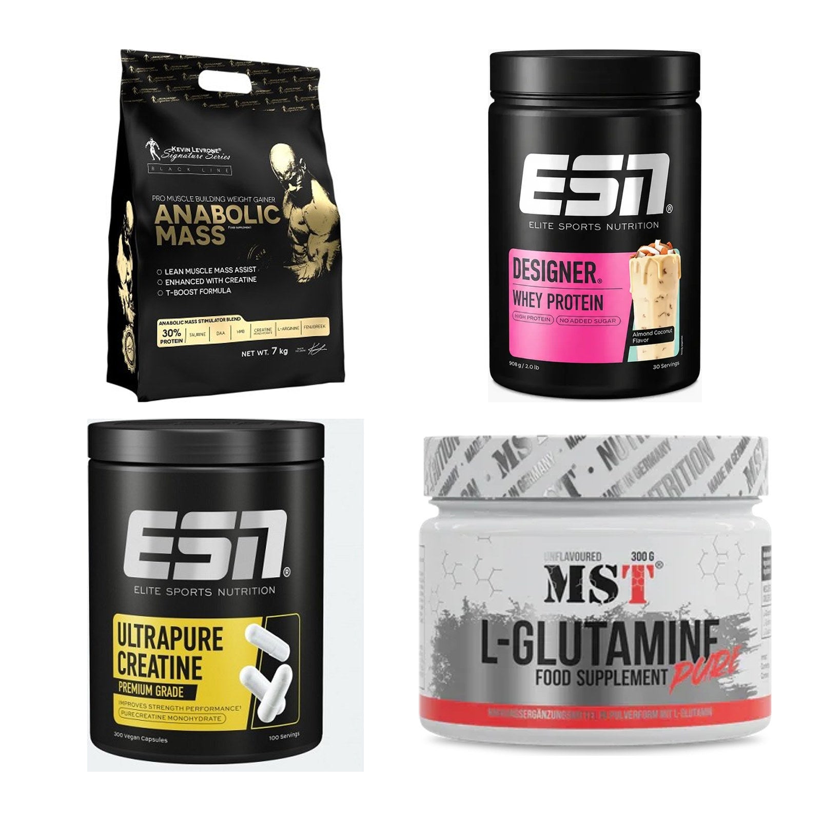 Masseaufbau für Fortgeschrittene: Kevin Levrone Anabolic + 3 weitere – alle enthaltenen Artikel
