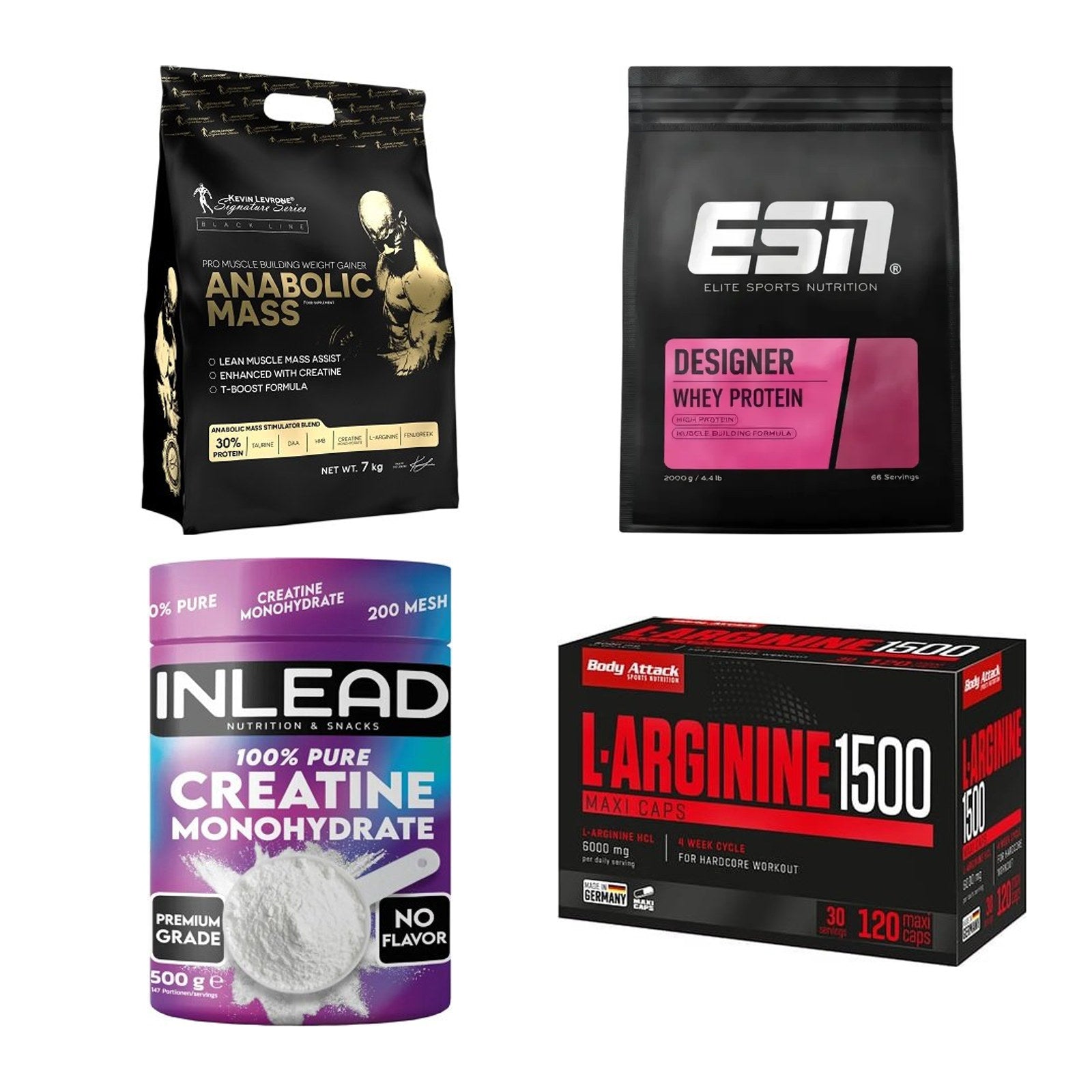 Masseaufbau für Fortgeschrittene: Kevin Levrone Anabolic + 3 weitere – alle enthaltenen Artikel