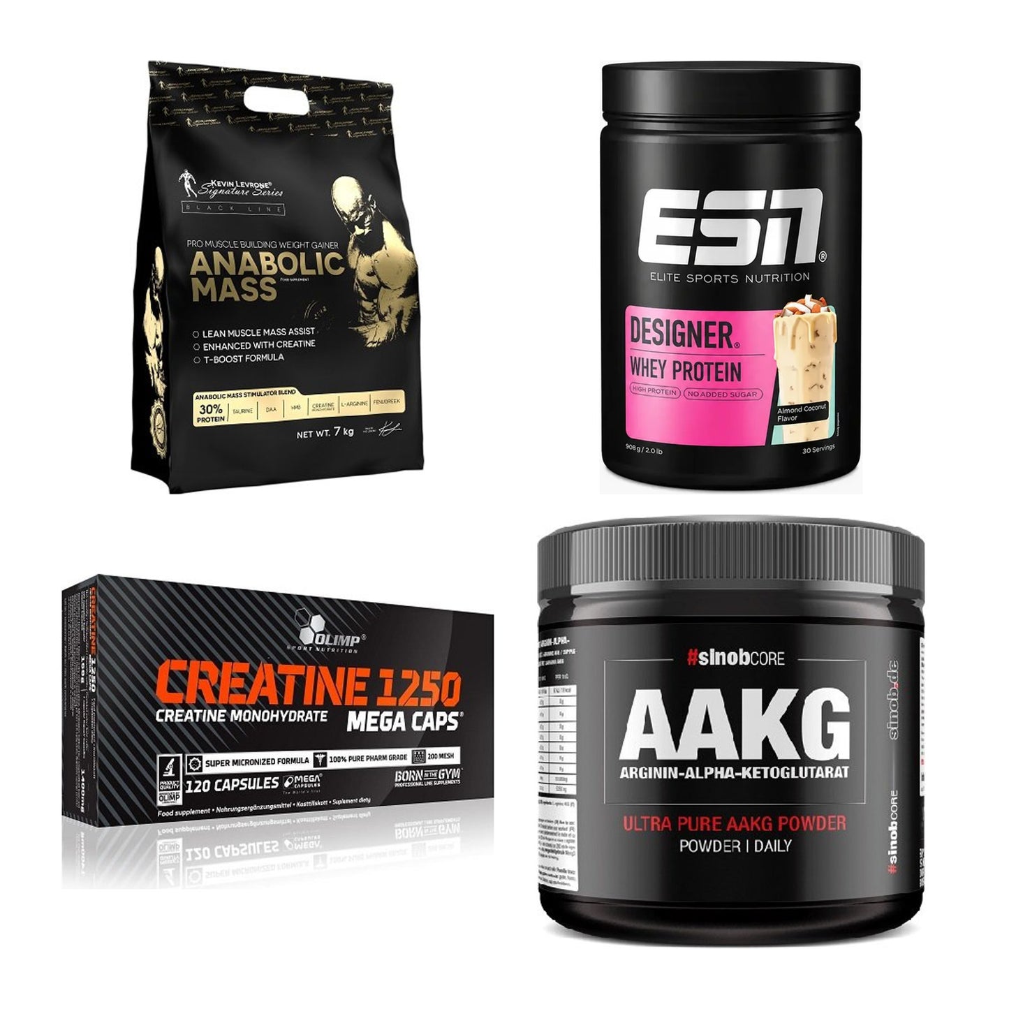 Masseaufbau für Fortgeschrittene: Kevin Levrone Anabolic + 3 weitere – alle enthaltenen Artikel