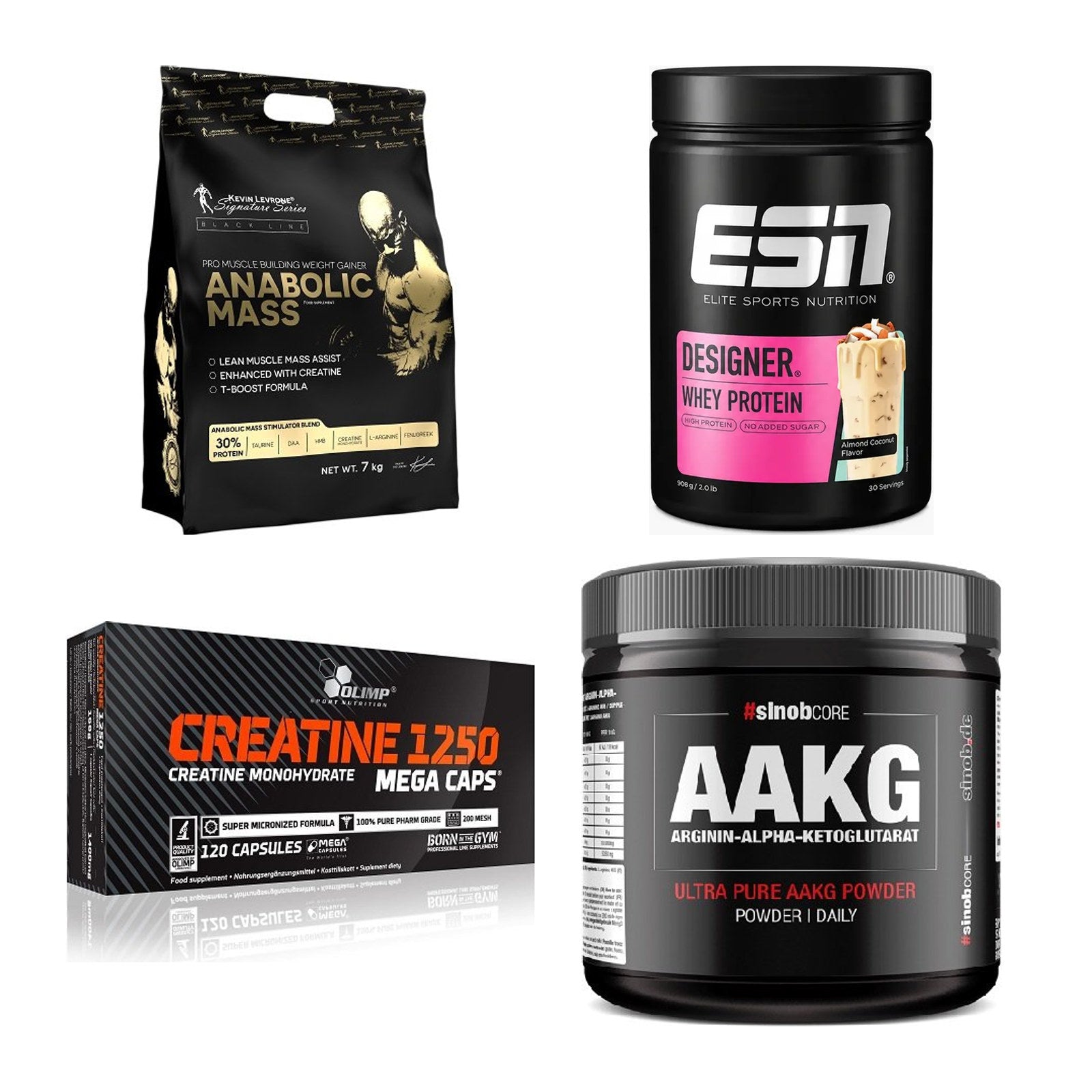 Masseaufbau für Fortgeschrittene: Kevin Levrone Anabolic + 3 weitere – alle enthaltenen Artikel