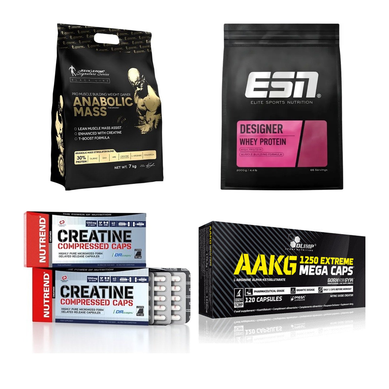 Masseaufbau für Fortgeschrittene: Kevin Levrone Anabolic + 3 weitere – alle enthaltenen Artikel