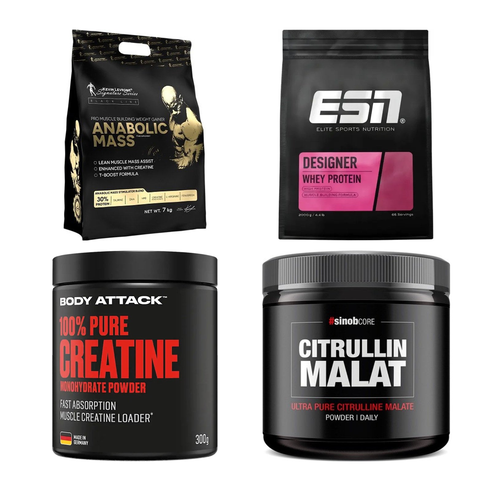 Masseaufbau für Fortgeschrittene: Kevin Levrone Anabolic + 3 weitere – alle enthaltenen Artikel